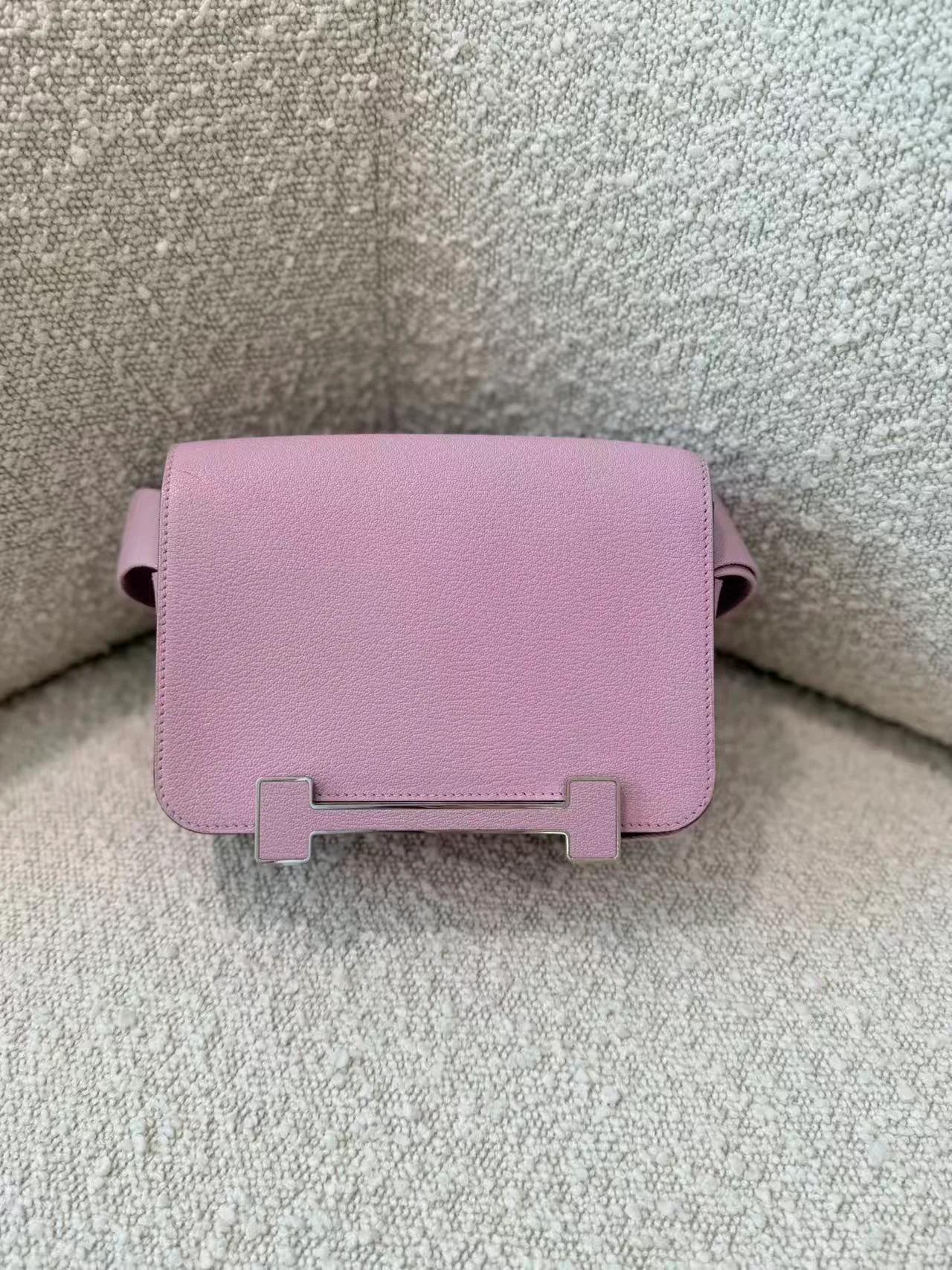 A美品 HERMÈS 愛馬仕 Geta X9 錦葵紫 Mauve Sylvestre Chevre山羊皮 銀扣 B刻 2023年 - 4