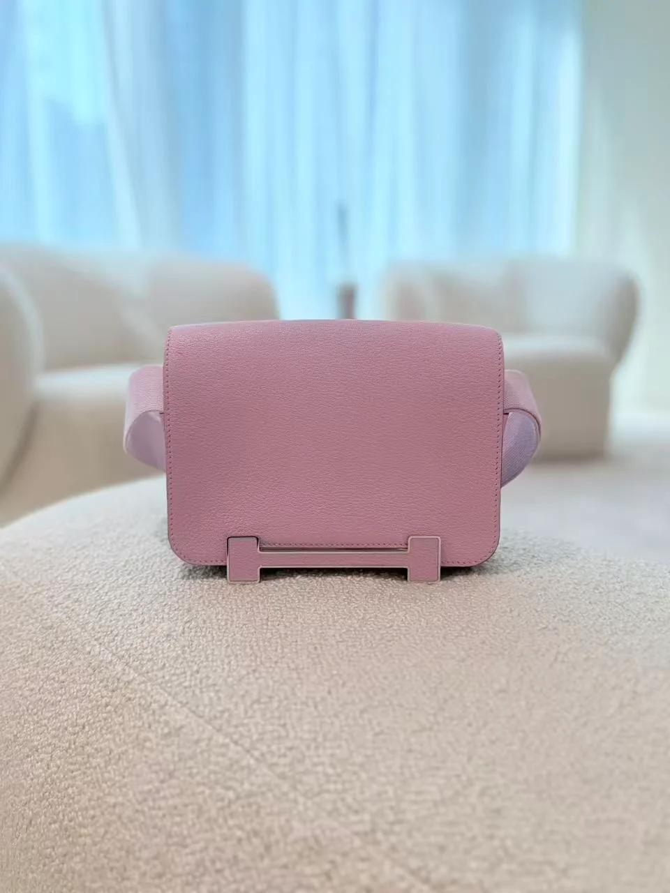 A美品 HERMÈS 愛馬仕 Geta X9 錦葵紫 Mauve Sylvestre Chevre山羊皮 銀扣 B刻 2023年 - 3