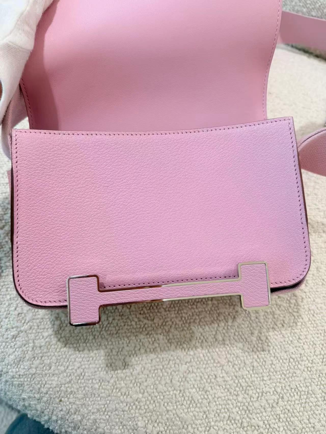 A美品 HERMÈS 愛馬仕 Geta X9 錦葵紫 Mauve Sylvestre Chevre山羊皮 銀扣 B刻 2023年 - 12