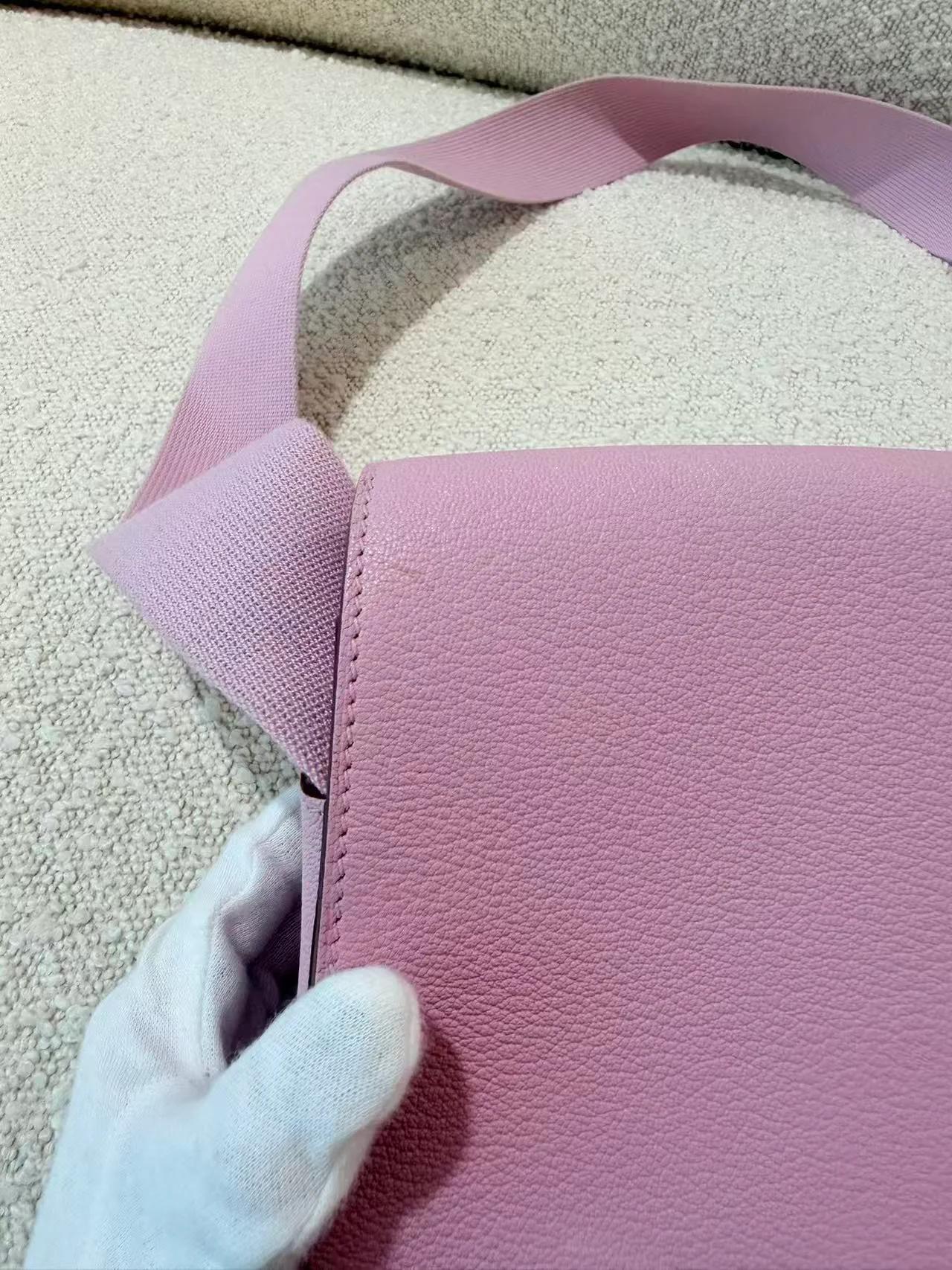 A美品 HERMÈS 愛馬仕 Geta X9 錦葵紫 Mauve Sylvestre Chevre山羊皮 銀扣 B刻 2023年 - 8