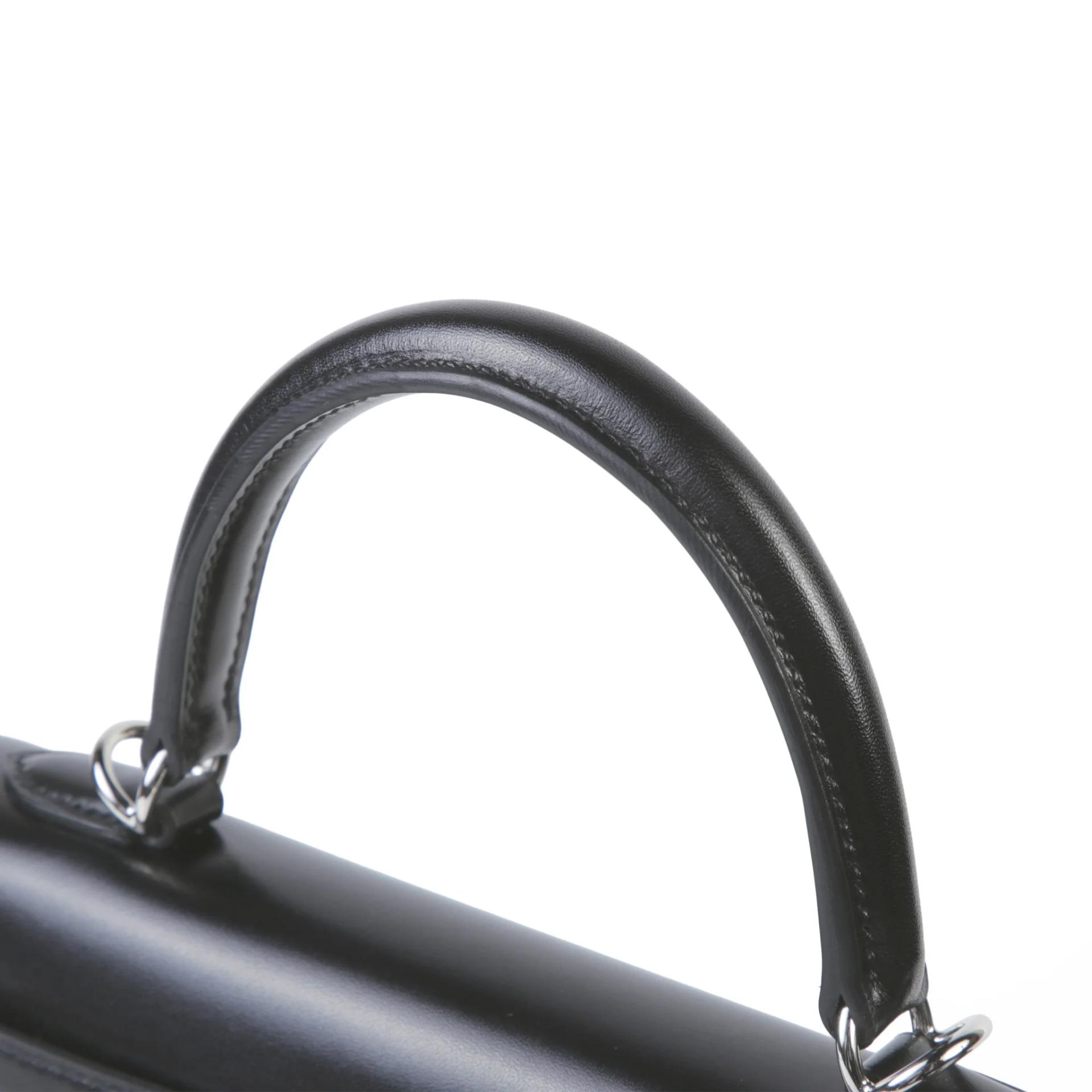 未使用保存品 HERMÈS 愛馬仕 Kelly 25 外縫 89 黑色 Noir (Black) Box牛皮 銀扣 W刻 2024年 - 3