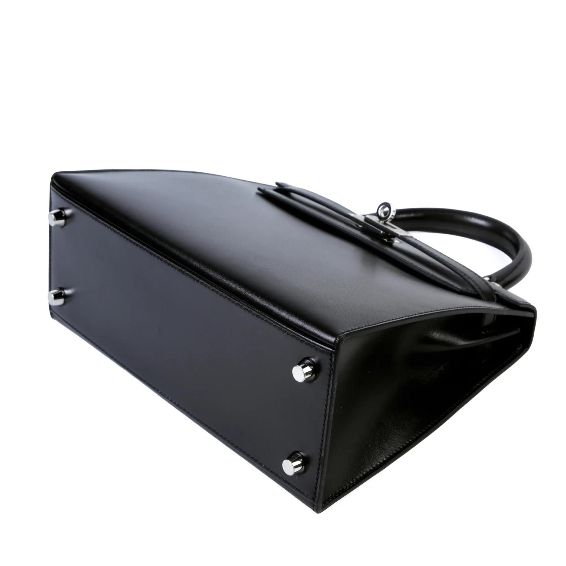 未使用保存品 HERMÈS 愛馬仕 Kelly 25 外縫 89 黑色 Noir (Black) Box牛皮 銀扣 W刻 2024年 - 5