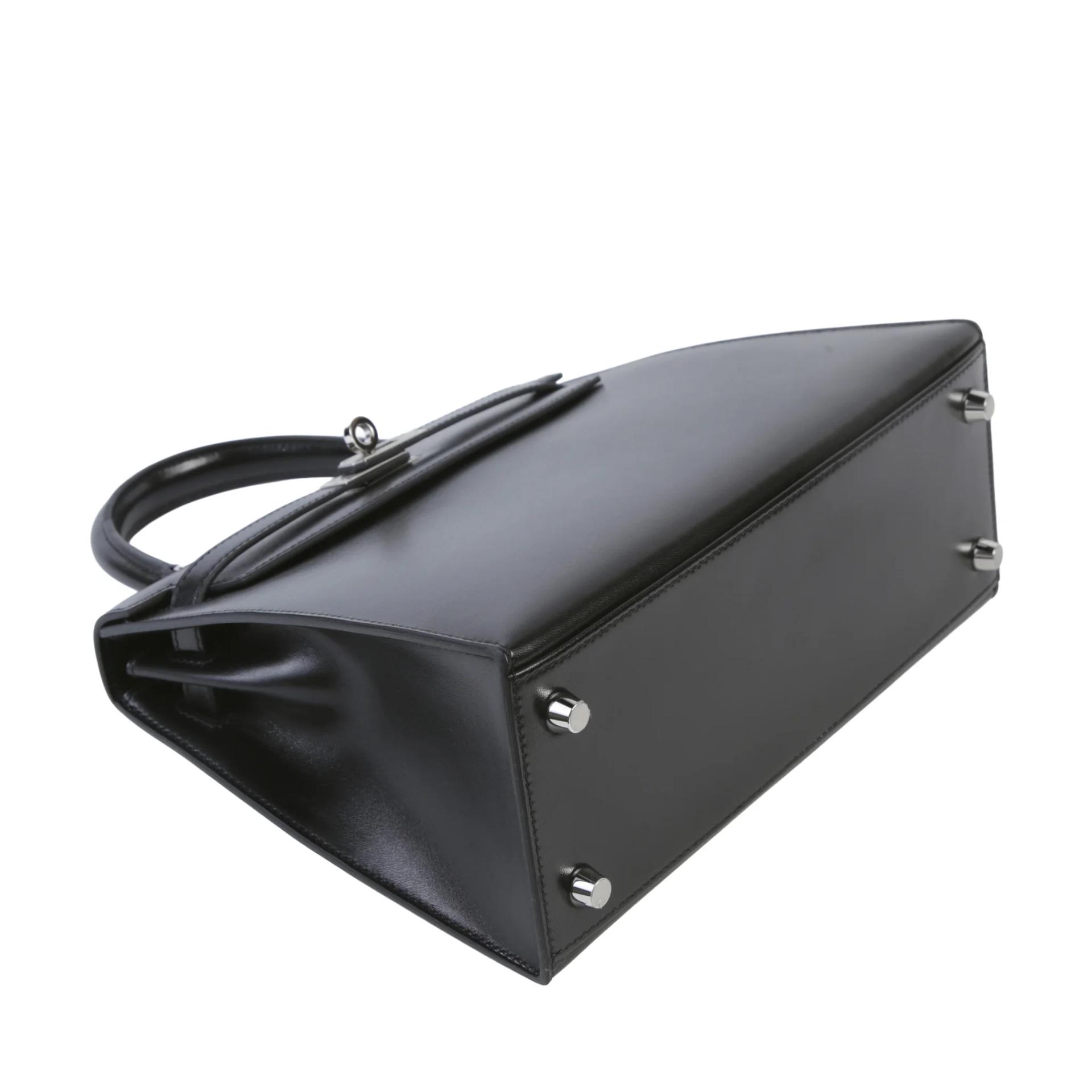 未使用保存品 HERMÈS 愛馬仕 Kelly 25 外縫 89 黑色 Noir (Black) Box牛皮 銀扣 W刻 2024年 - 4