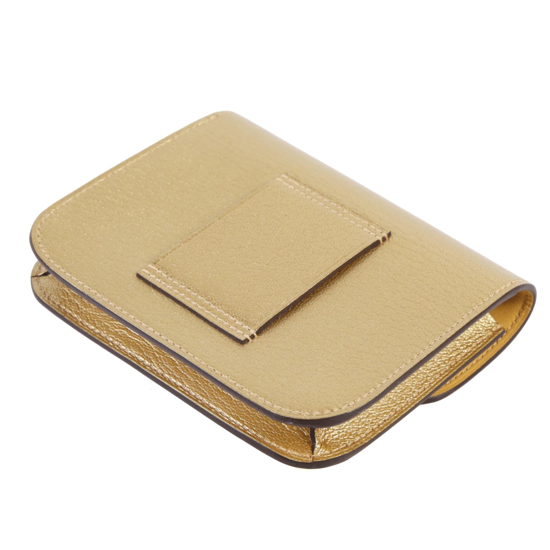 Brand New ( Rank N ) HERMÈS Constance Slim Wallet Dore (Y9) Chamkila Permabrass hardware K (2025) - 6