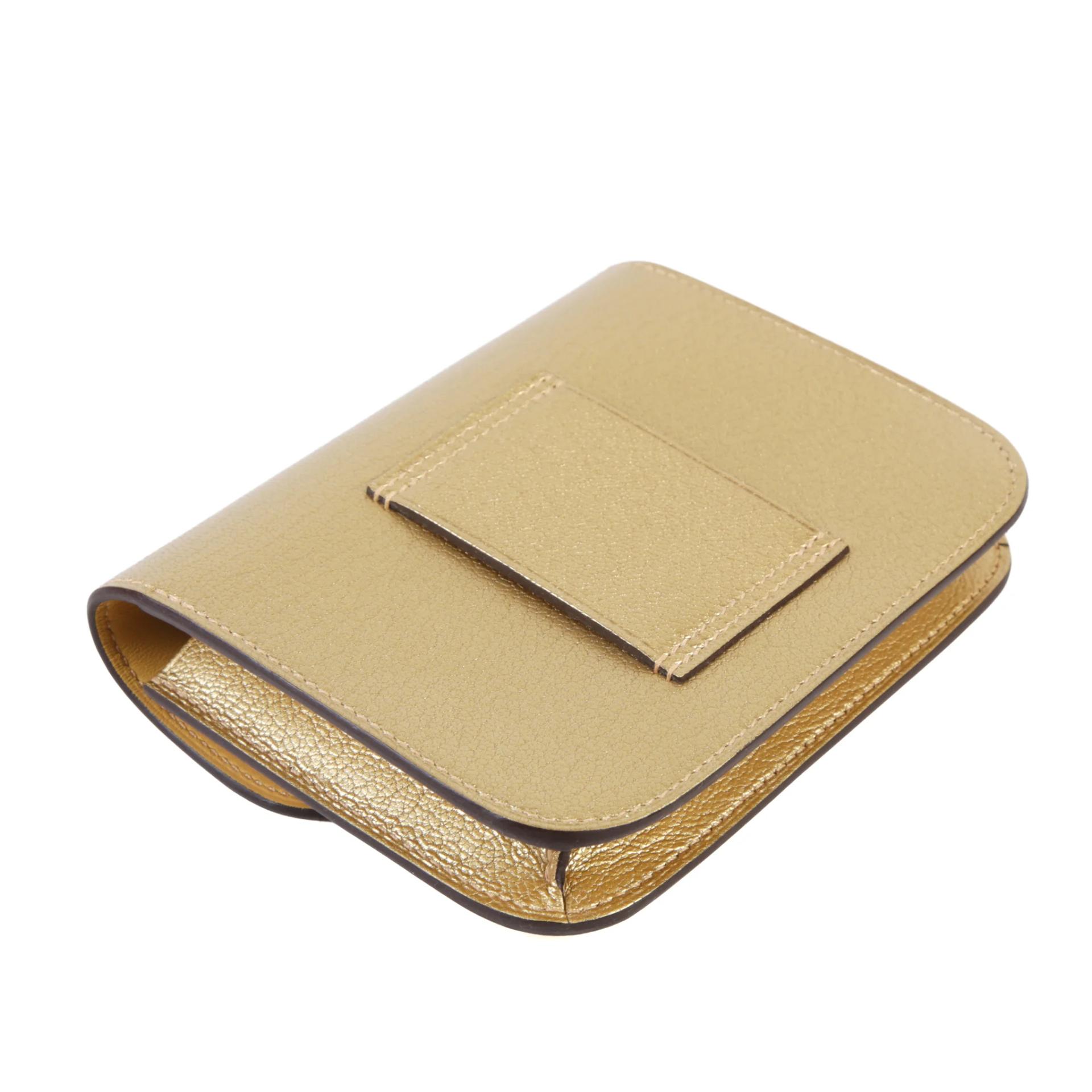 Brand New ( Rank N ) HERMÈS Constance Slim Wallet Dore (Y9) Chamkila Permabrass hardware K (2025) - 5