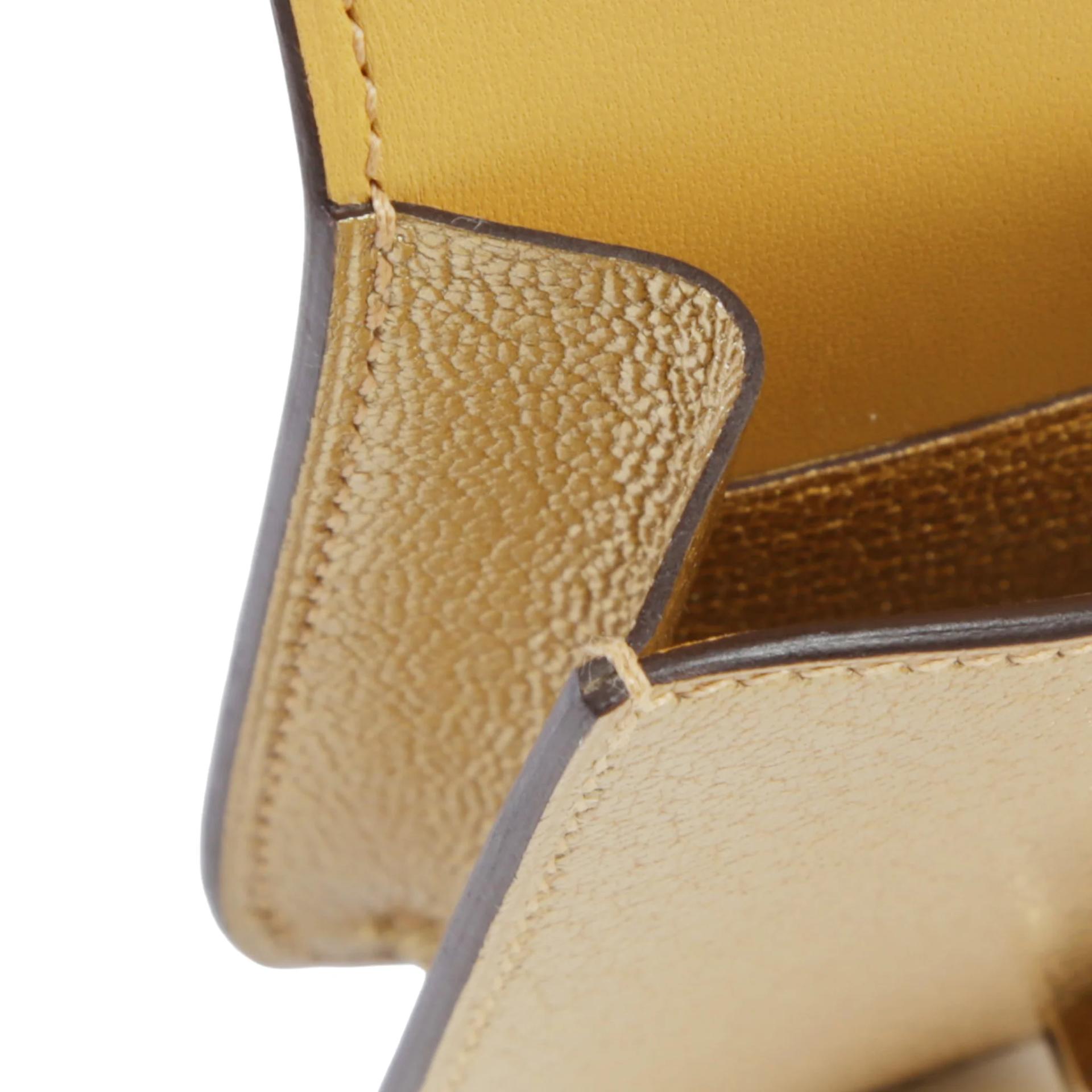Brand New ( Rank N ) HERMÈS Constance Slim Wallet Dore (Y9) Chamkila Permabrass hardware K (2025) - 10