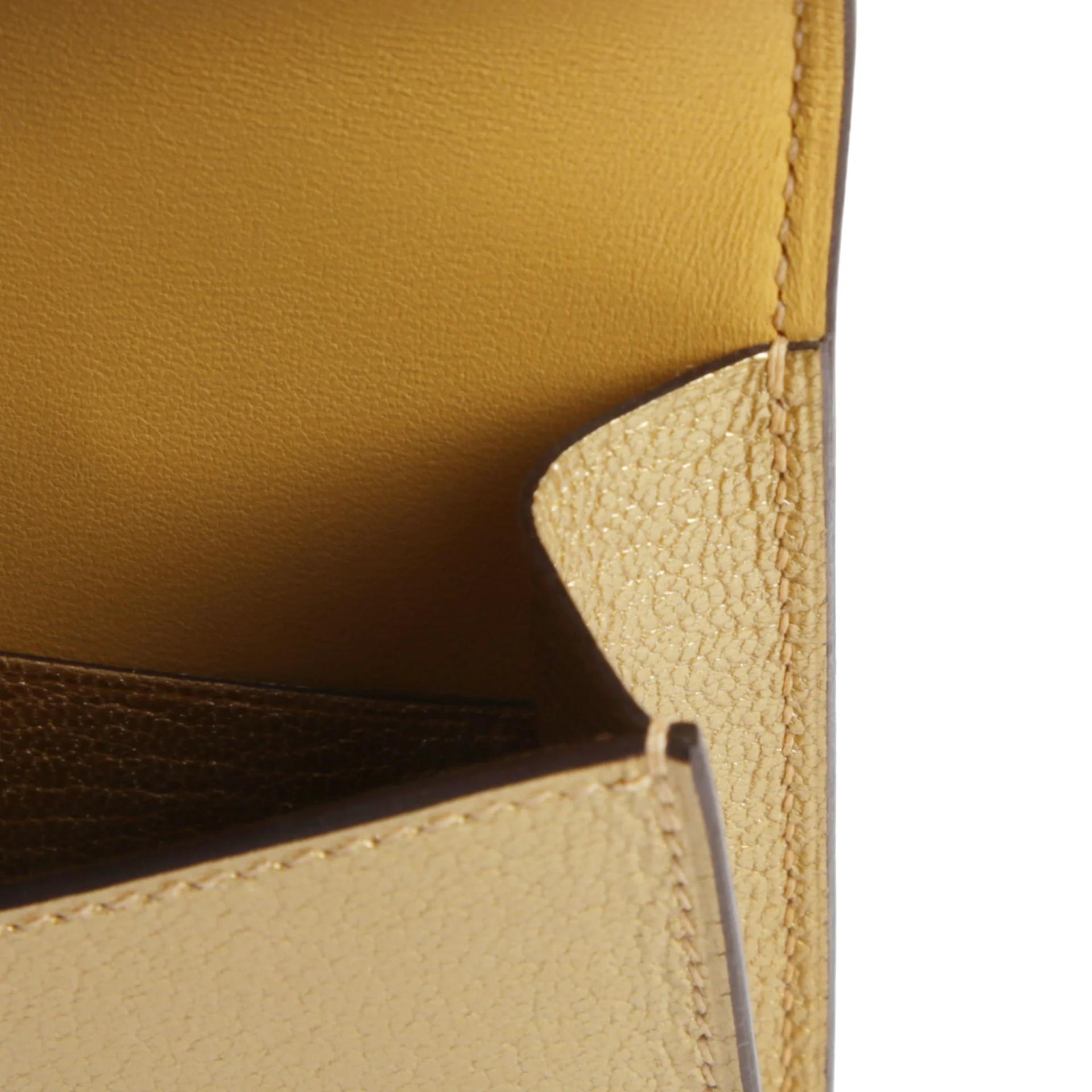 Brand New ( Rank N ) HERMÈS Constance Slim Wallet Dore (Y9) Chamkila Permabrass hardware K (2025) - 9
