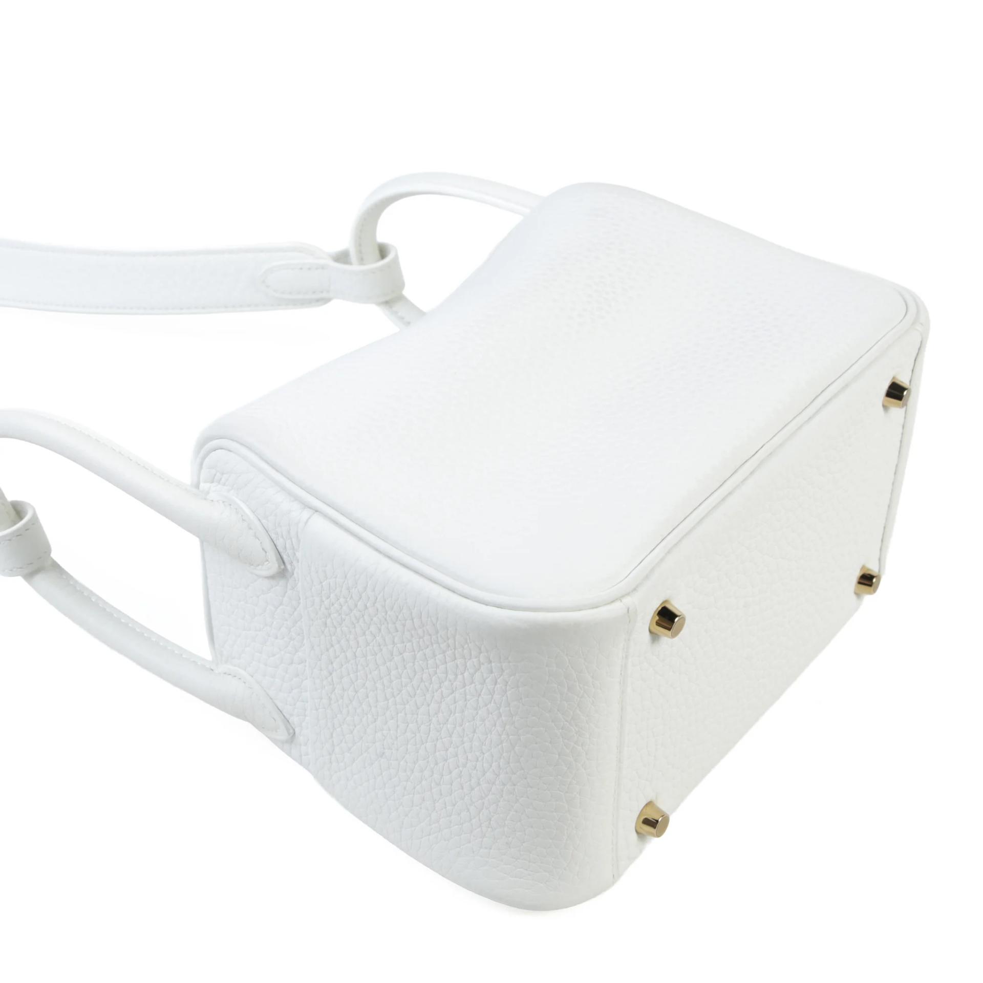 Unused ( Rank NS ) HERMÈS Mini Lindy II New White (0U) Clemence Gold hardware W (2024) - 6