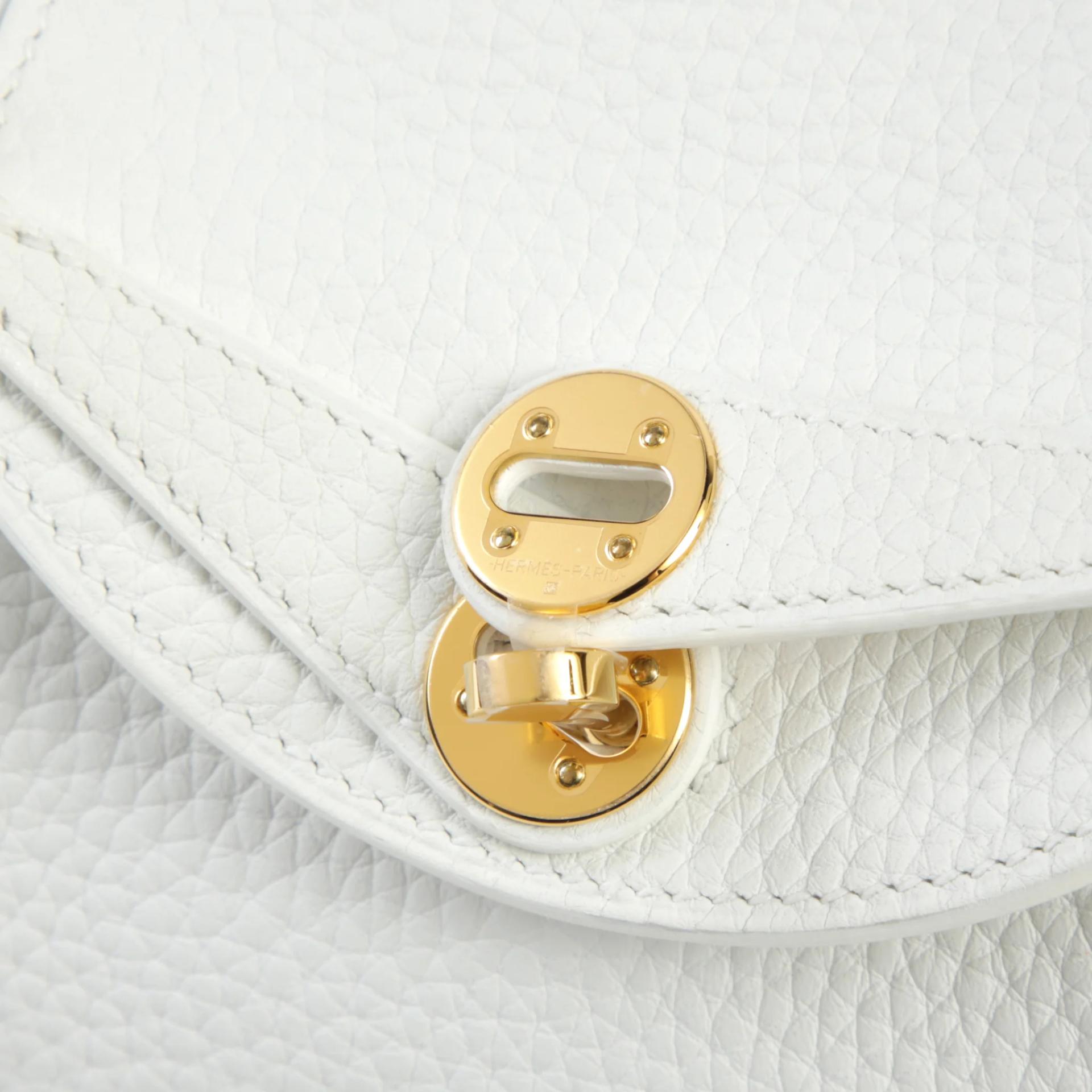 Unused ( Rank NS ) HERMÈS Mini Lindy II New White (0U) Clemence Gold hardware W (2024) - 8