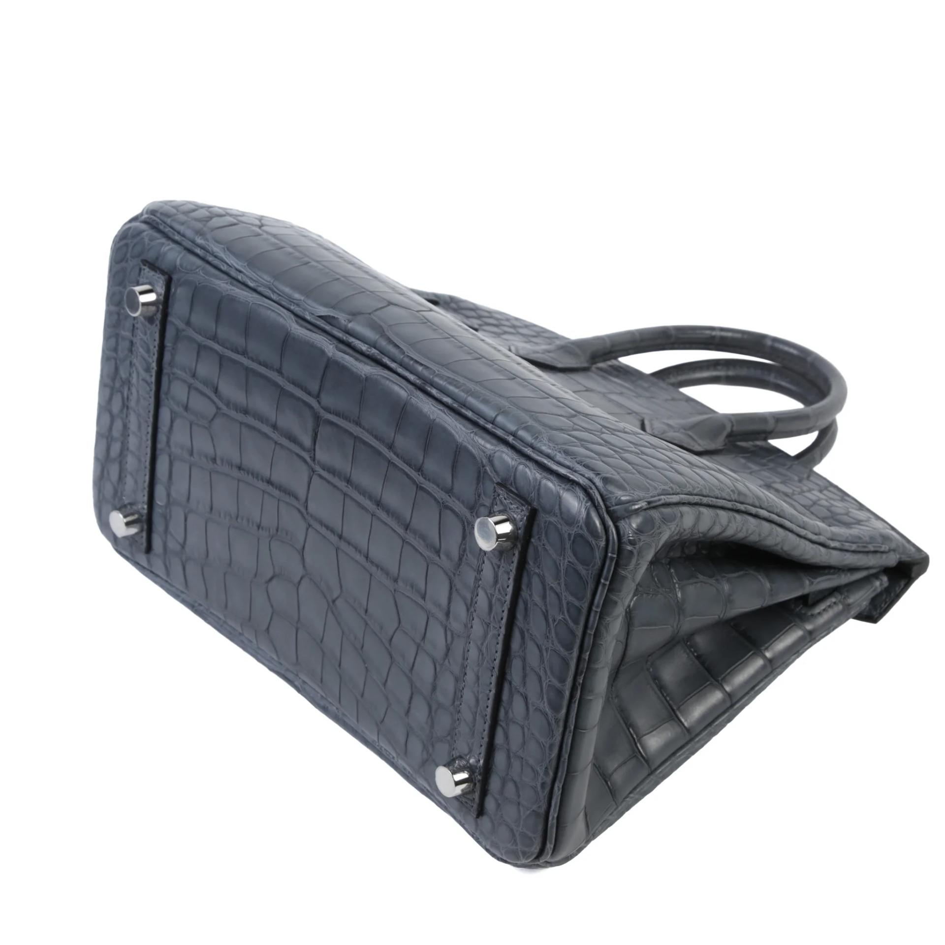 Brand New ( Rank N ) HERMÈS Birkin 25 Gris misty (H0) Matte Alligator Palladium hardware G (2026) - 7