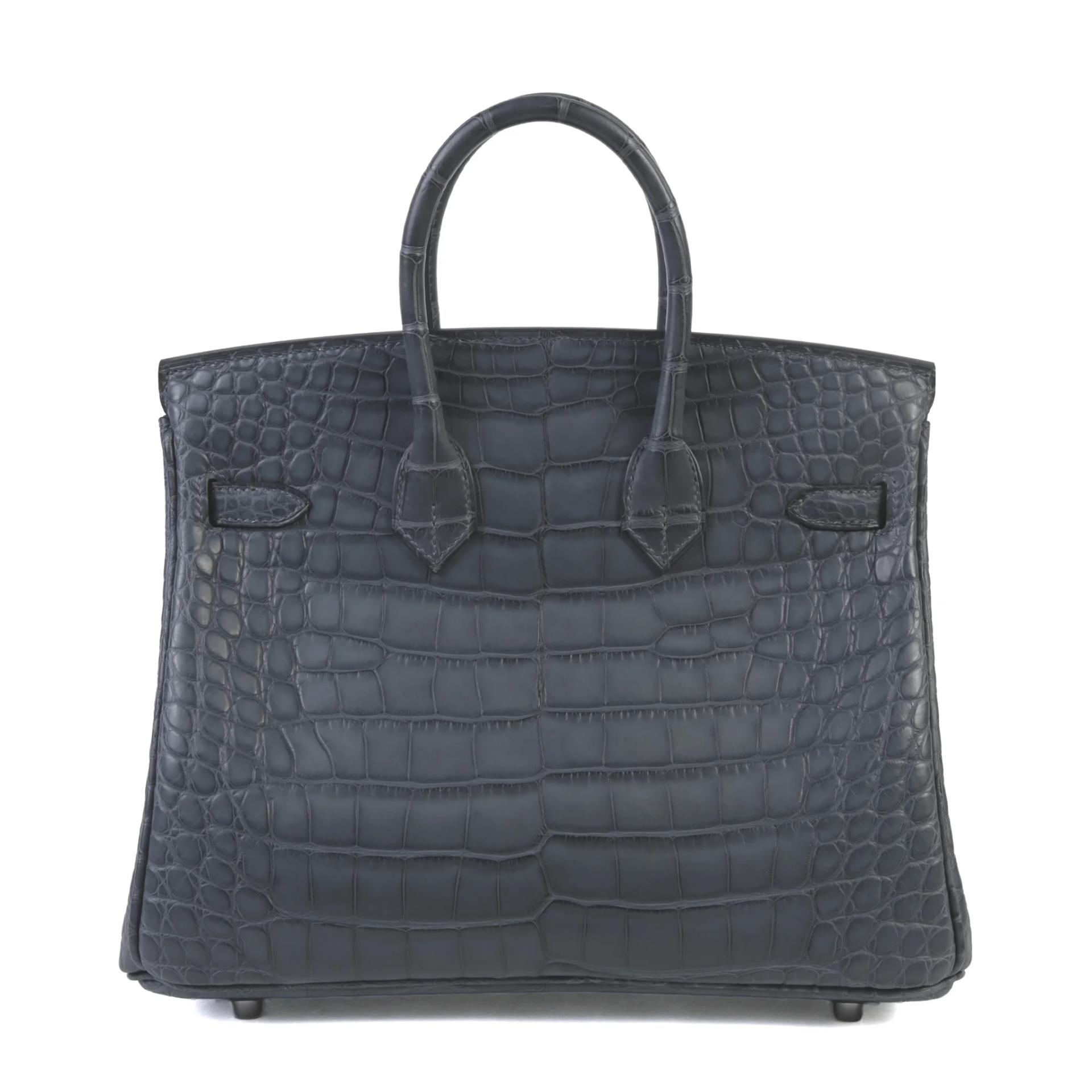 Brand New ( Rank N ) HERMÈS Birkin 25 Gris misty (H0) Matte Alligator Palladium hardware G (2026) - 2