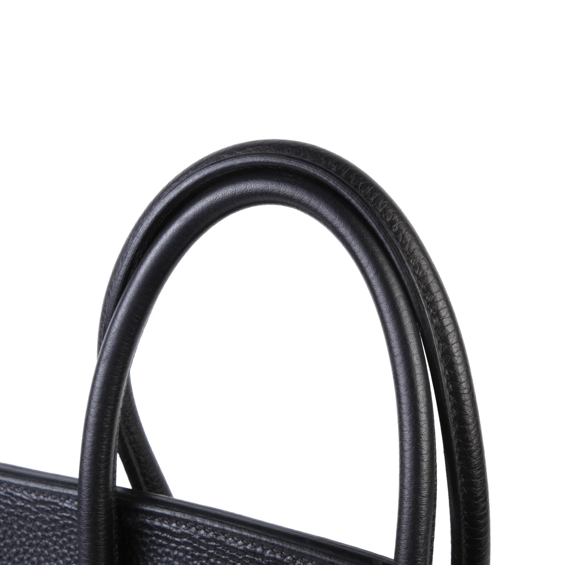 Very Good ( Rank A) HERMÈS Birkin 35 Bleu Indigo (76) Togo Palladium hardware Square H (2004) - 3