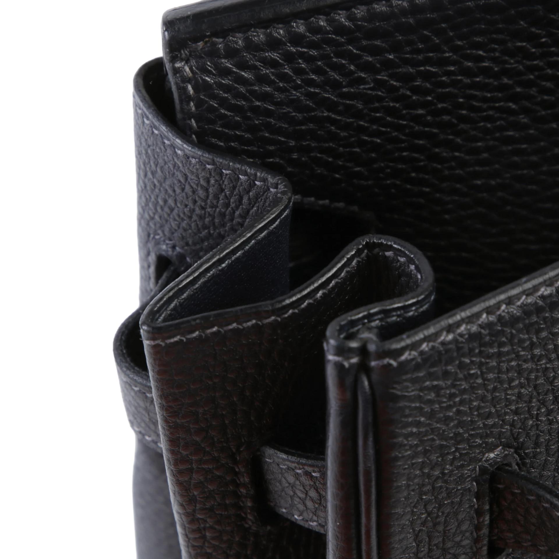 Very Good ( Rank A) HERMÈS Birkin 35 Bleu Indigo (76) Togo Palladium hardware Square H (2004) - 13