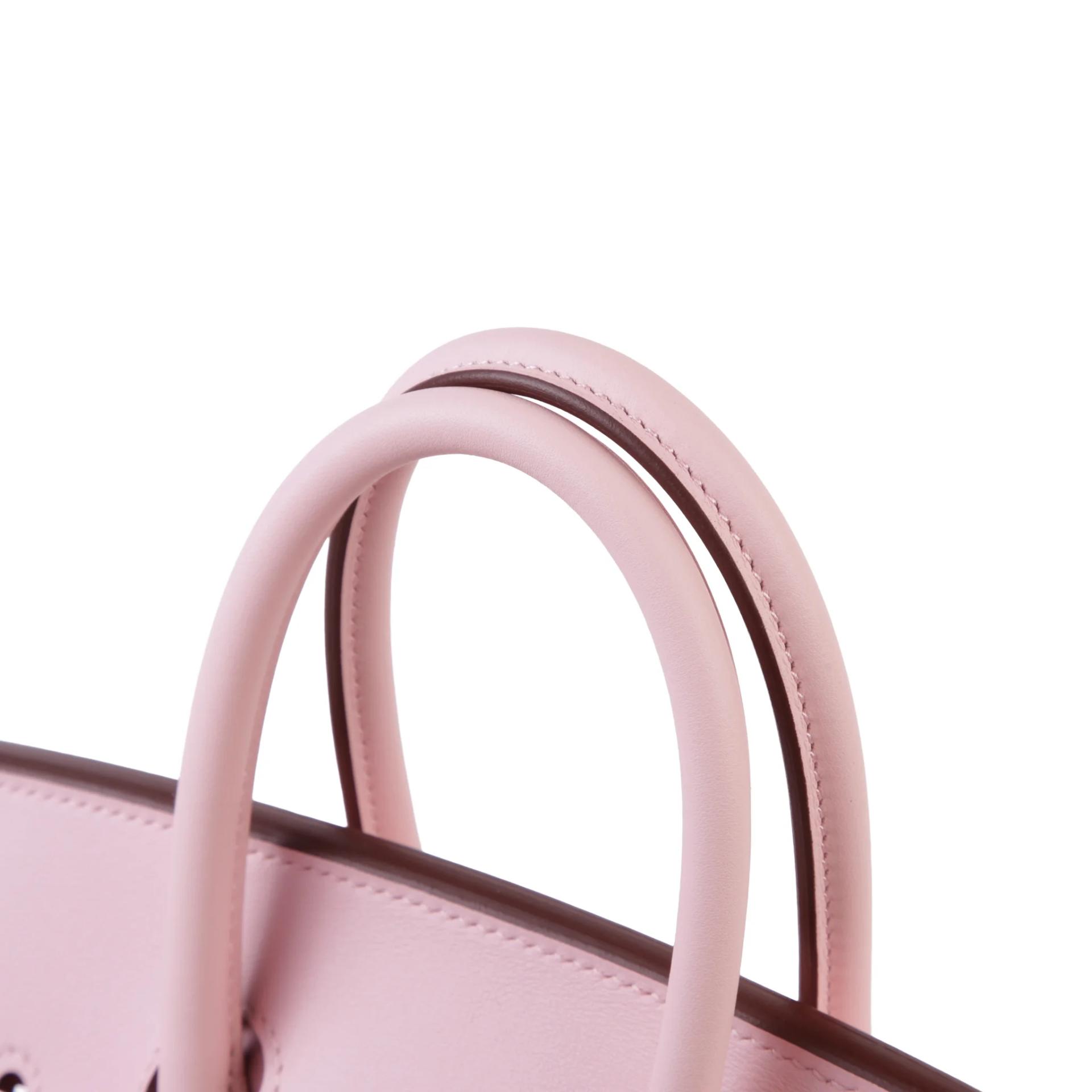 Unused ( Rank NS ) HERMÈS Birkin 25 Rose Sakura (3Q) Swift Palladium hardware B (2023) - 3