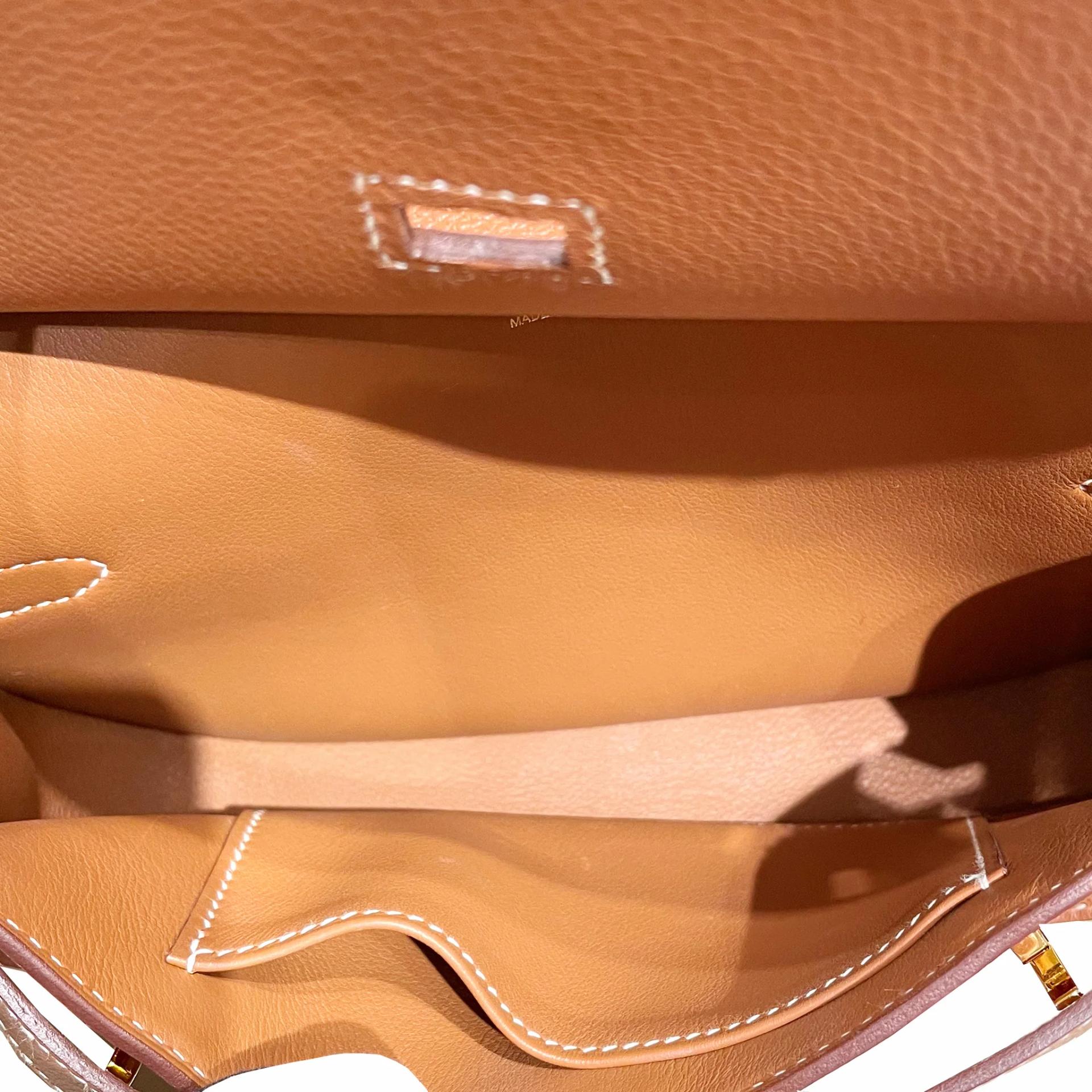 Very Good ( Rank A) HERMÈS Jypsiere Mini Gold (37) Evercolor Gold hardware B (2023) - 9