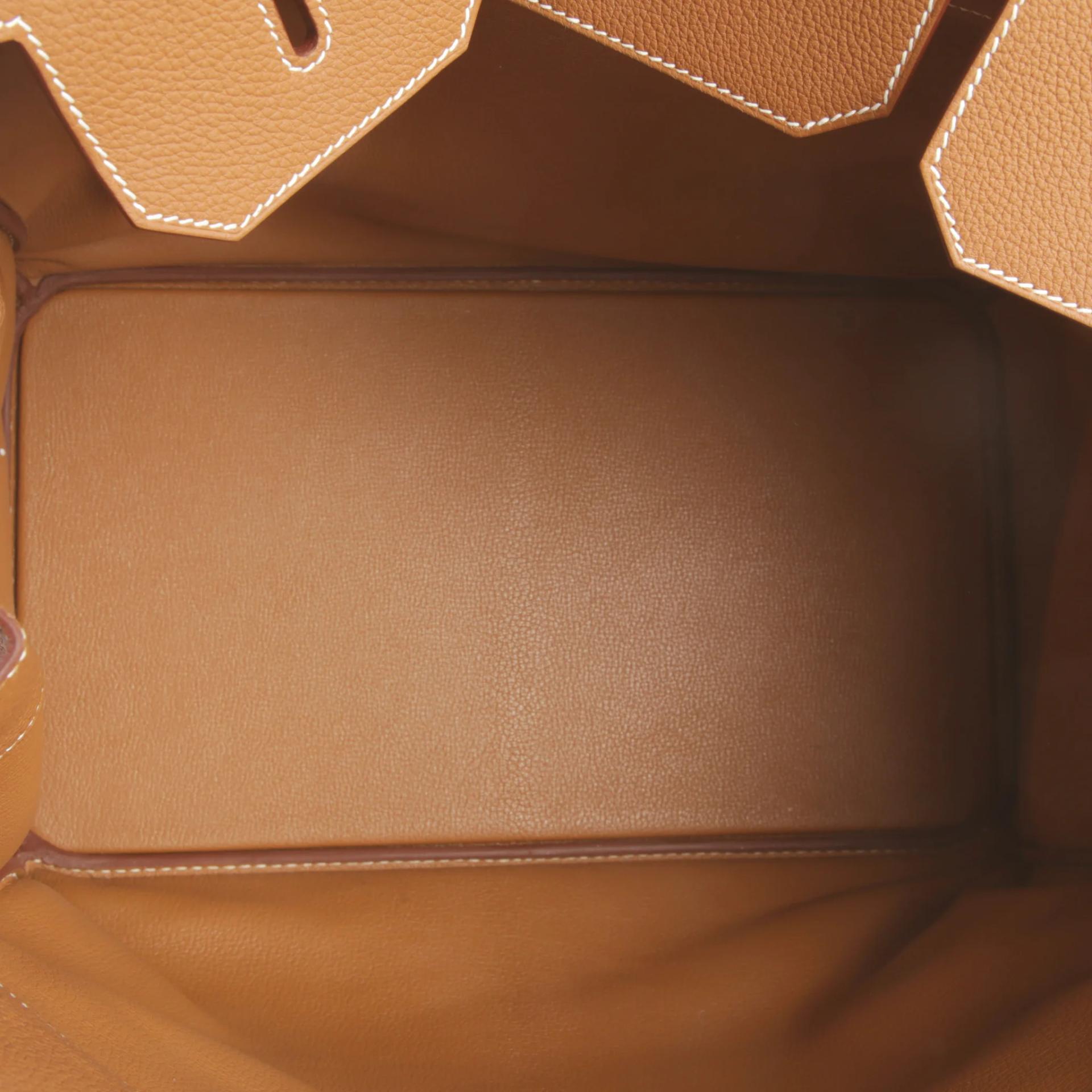 Excellent ( Rank SA ) HERMÈS Haut à Courroies HAC 40 Gold (37) Togo Palladium hardware U (2022) - 10