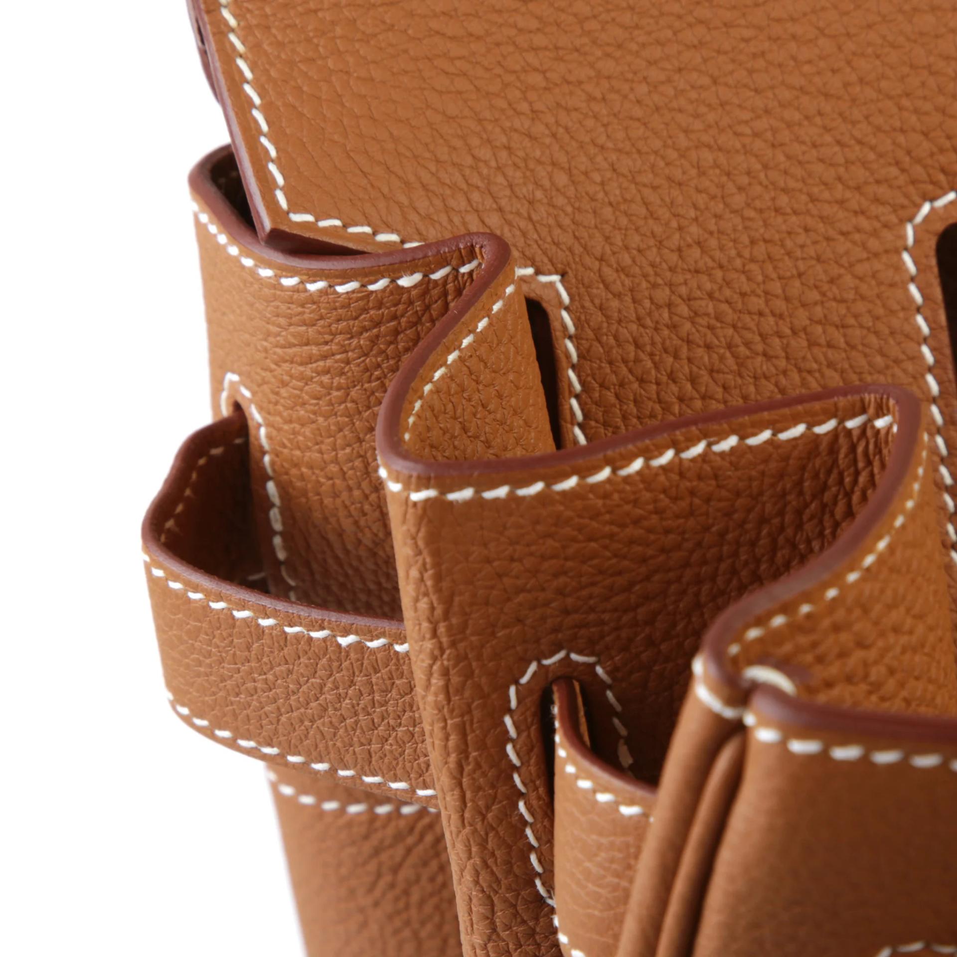 Excellent ( Rank SA ) HERMÈS Haut à Courroies HAC 40 Gold (37) Togo Palladium hardware U (2022) - 12