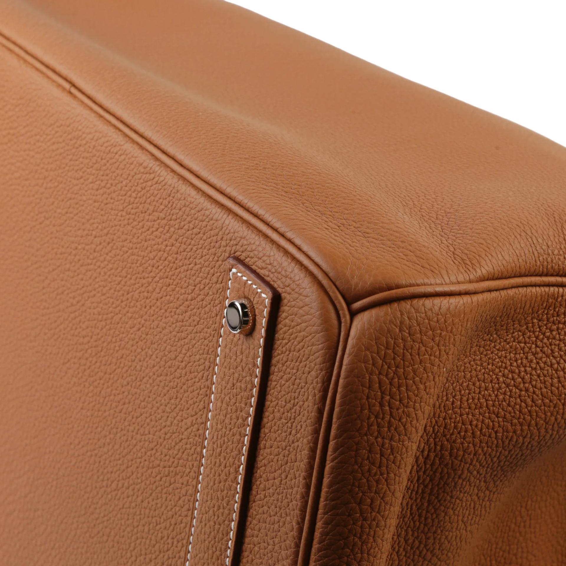 Excellent ( Rank SA ) HERMÈS Haut à Courroies HAC 40 Gold (37) Togo Palladium hardware U (2022) - 7
