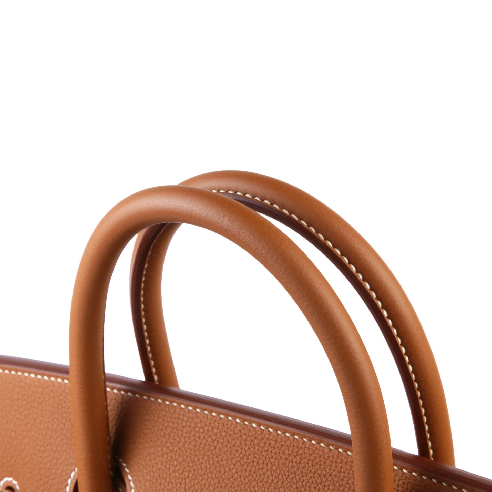 Excellent ( Rank SA ) HERMÈS Haut à Courroies HAC 40 Gold (37) Togo Palladium hardware U (2022) - 3