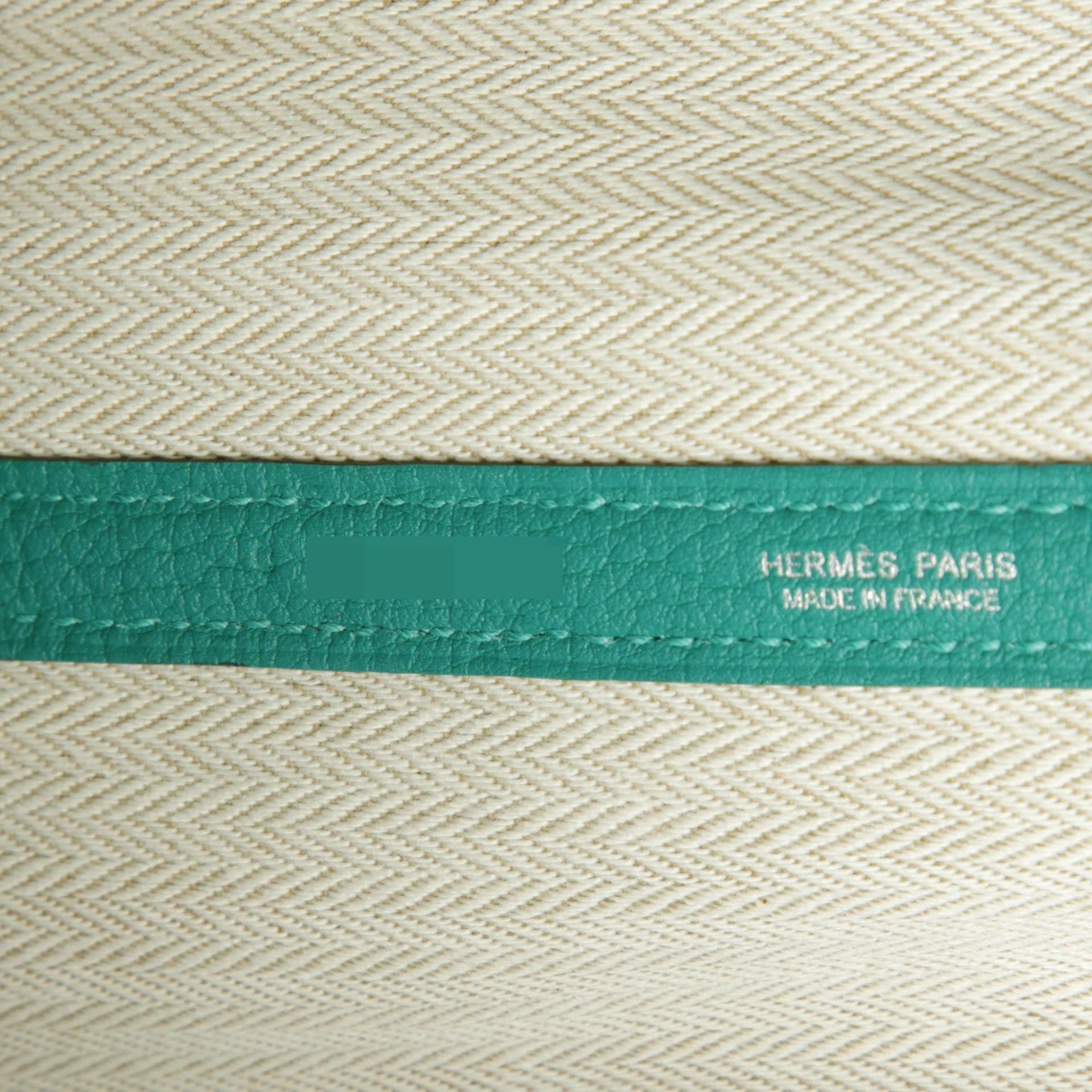 Unused ( Rank NS ) HERMÈS Garden Party PM Vert Verone (U1) Negonda Palladium hardware C (2018) - 9