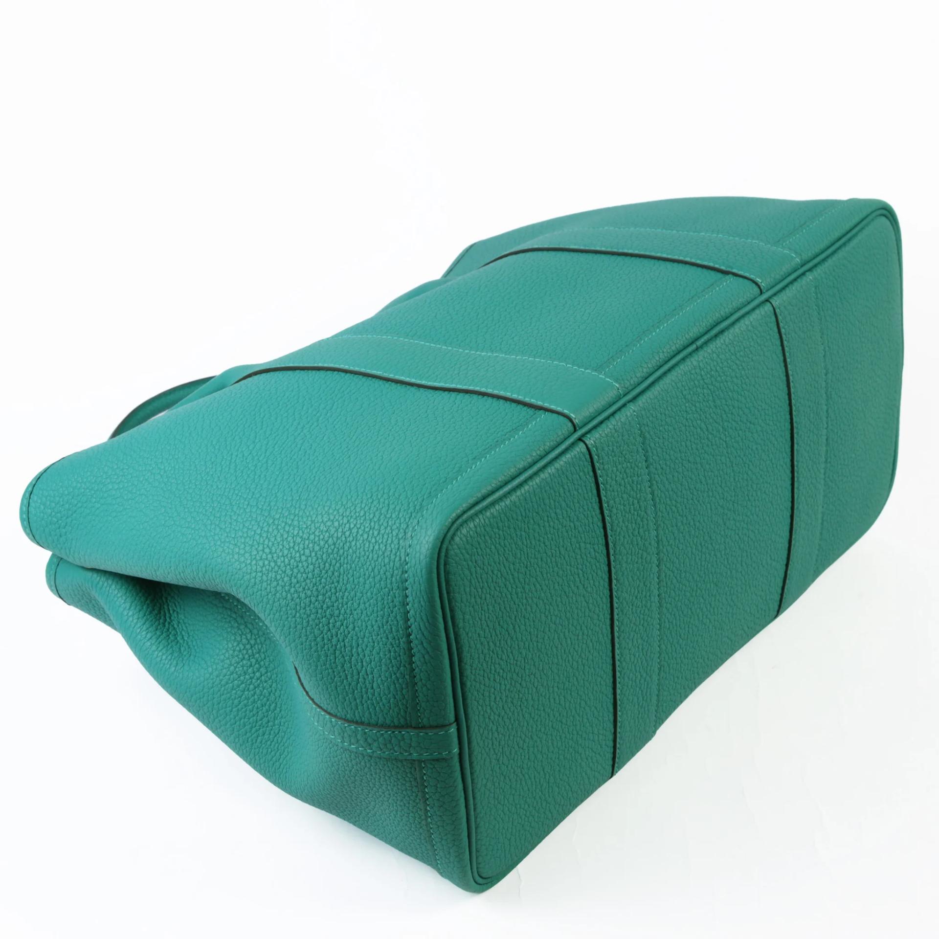 Unused ( Rank NS ) HERMÈS Garden Party PM Vert Verone (U1) Negonda Palladium hardware C (2018) - 6