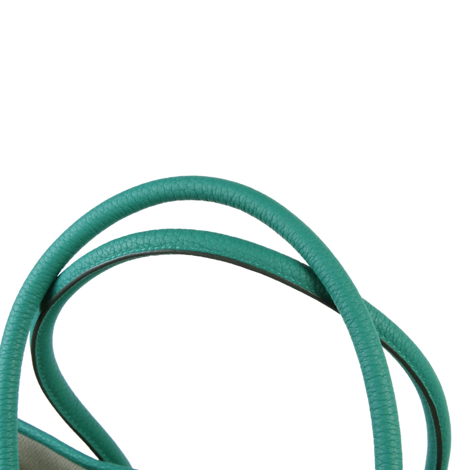 Unused ( Rank NS ) HERMÈS Garden Party PM Vert Verone (U1) Negonda Palladium hardware C (2018) - 3