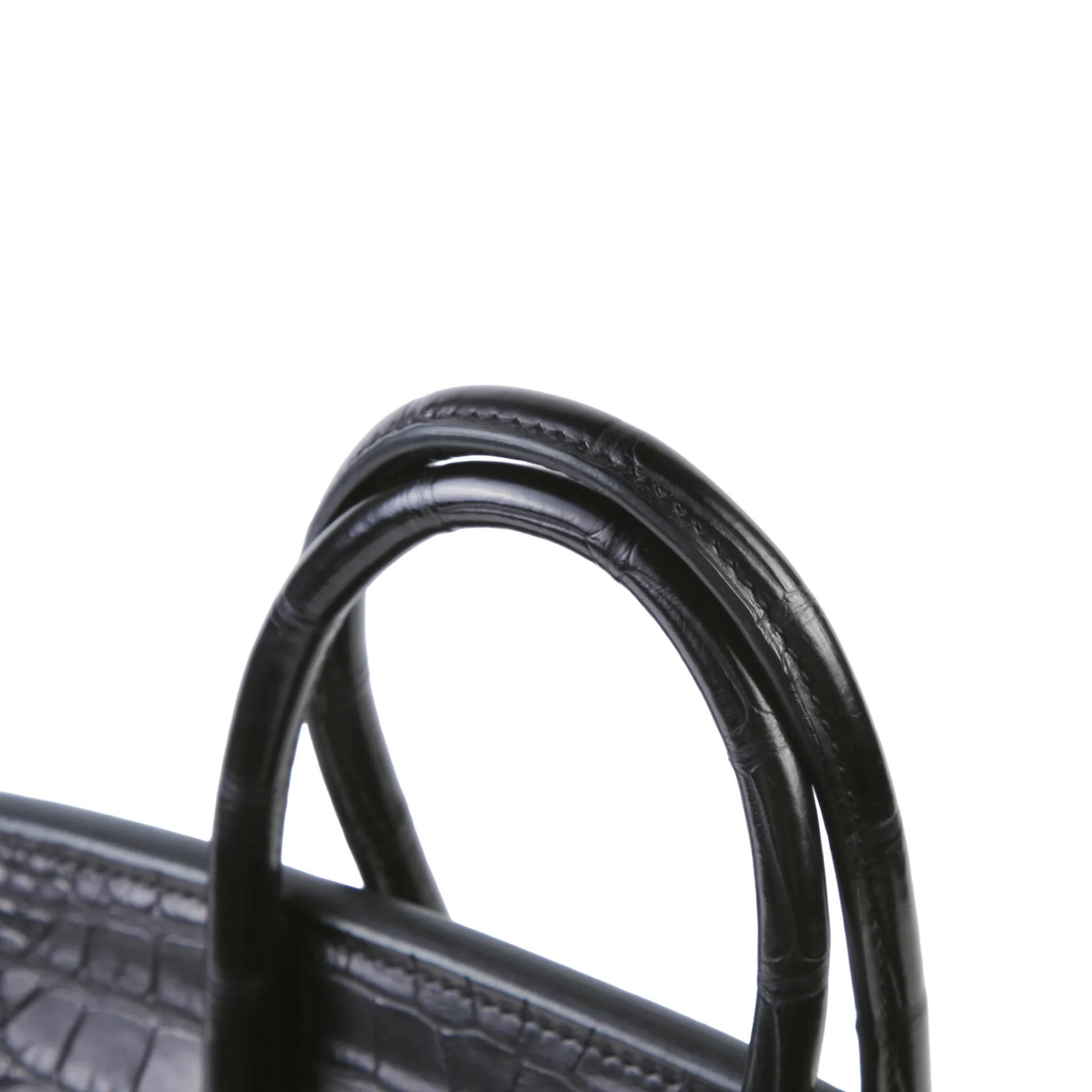Unused ( Rank NS ) HERMÈS Birkin 25 Noir (89) Matte Alligator Palladium hardware K (2025) - 3