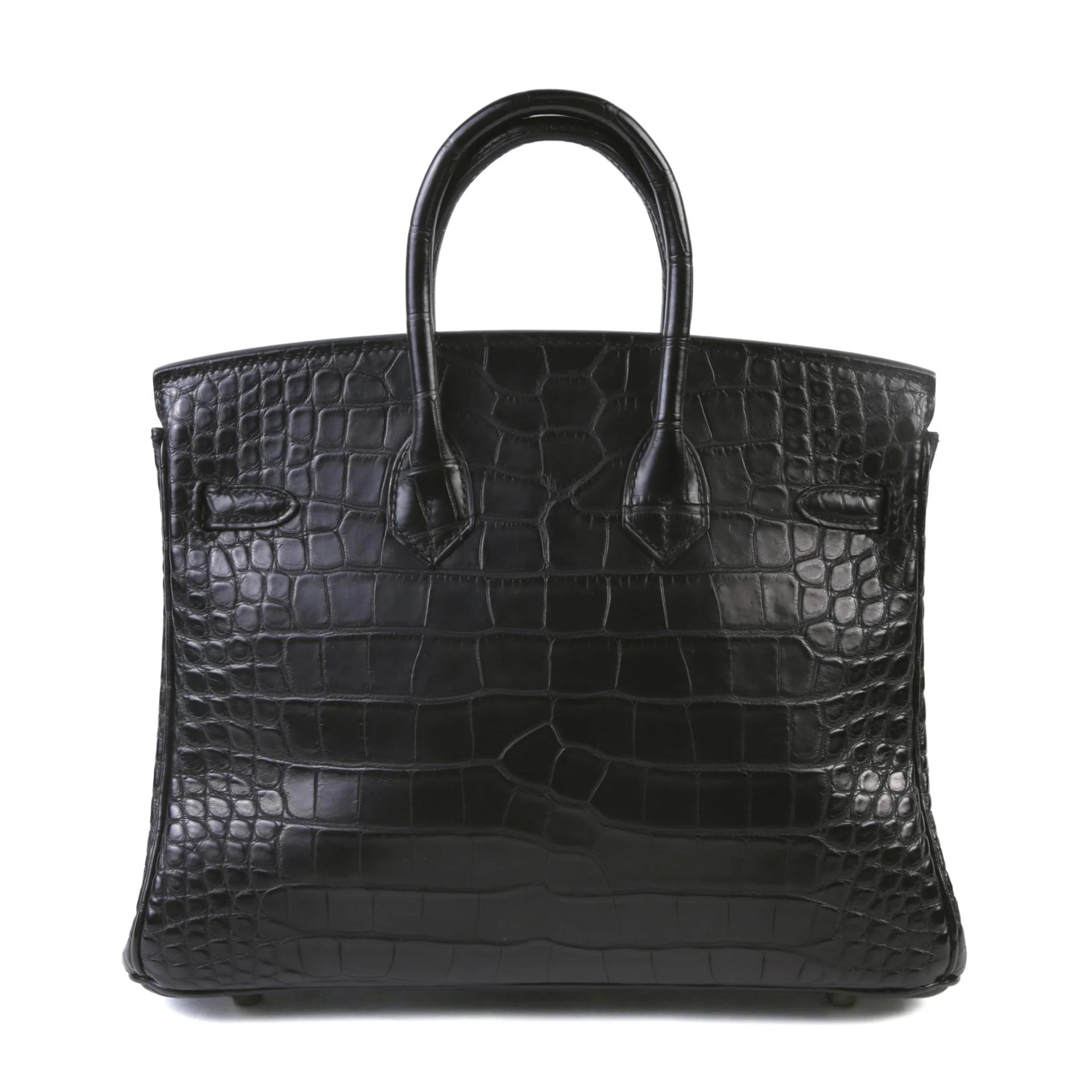 Unused ( Rank NS ) HERMÈS Birkin 25 Noir (89) Matte Alligator Palladium hardware K (2025) - 2