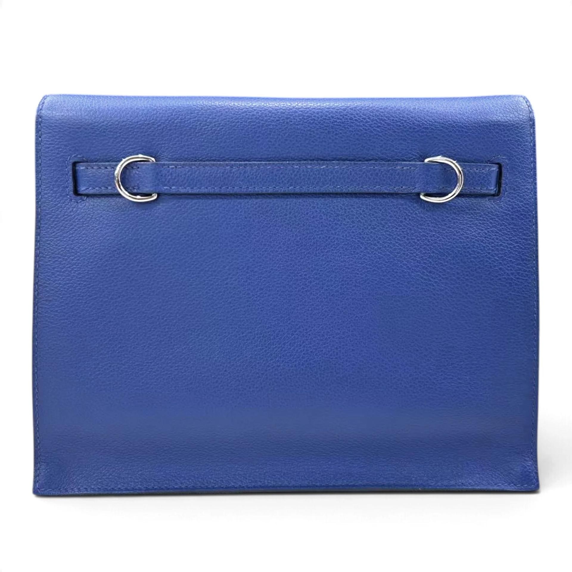 Excellent ( Rank SA ) HERMÈS Kelly Danse Bleu Royal (O8) Evercolor Palladium hardware U (2022) - 2