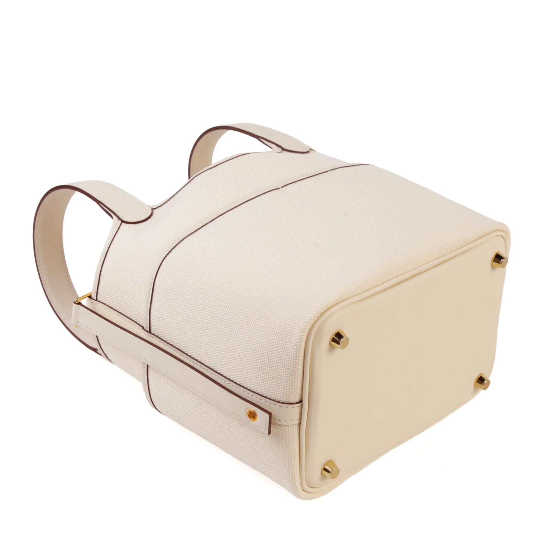Unused ( Rank NS ) HERMÈS Limited Edition Picotin Lock PM Cargo Nata (I2) Canvas Swift Gold hardware U (2022) - 6