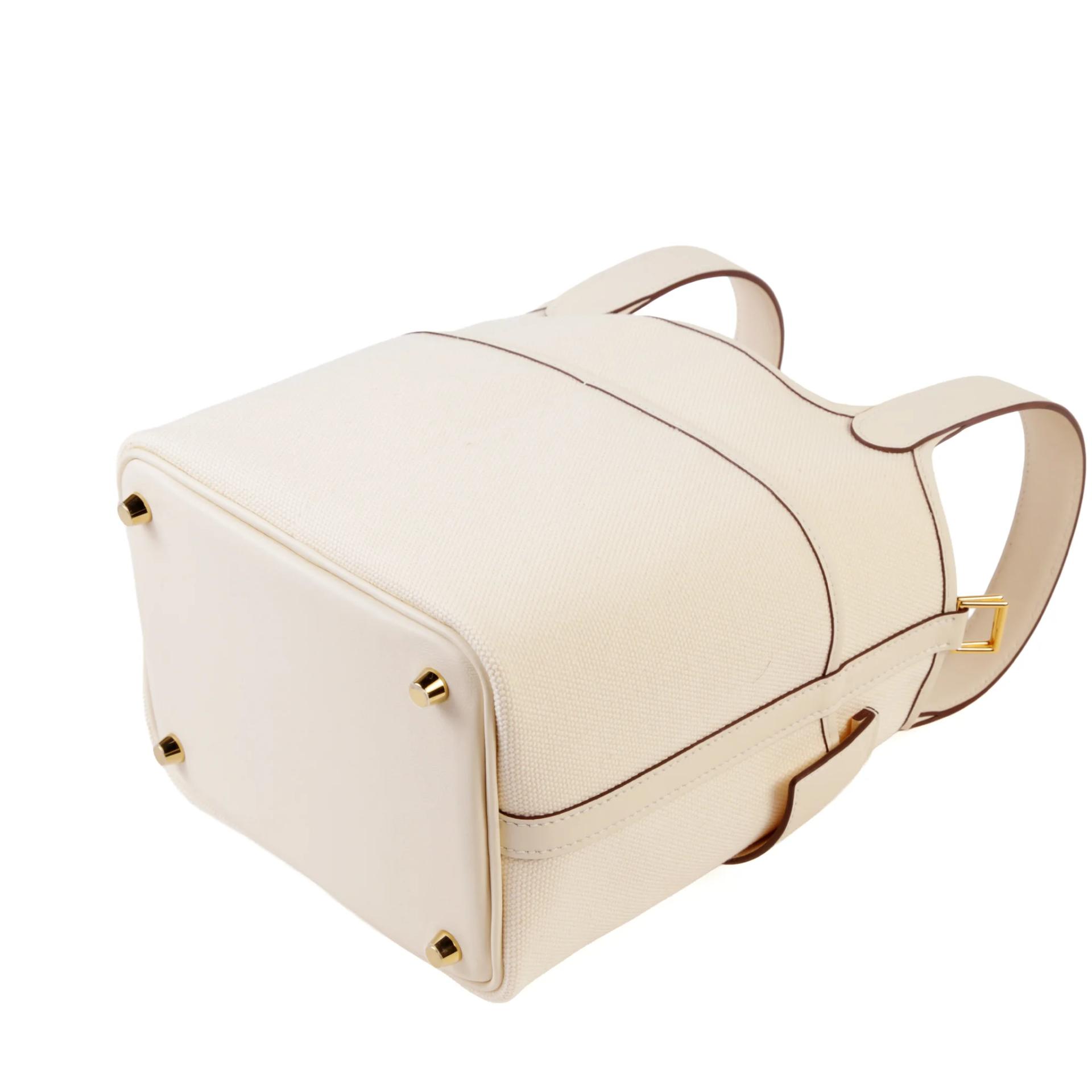 Unused ( Rank NS ) HERMÈS Limited Edition Picotin Lock PM Cargo Nata (I2) Canvas Swift Gold hardware U (2022) - 7