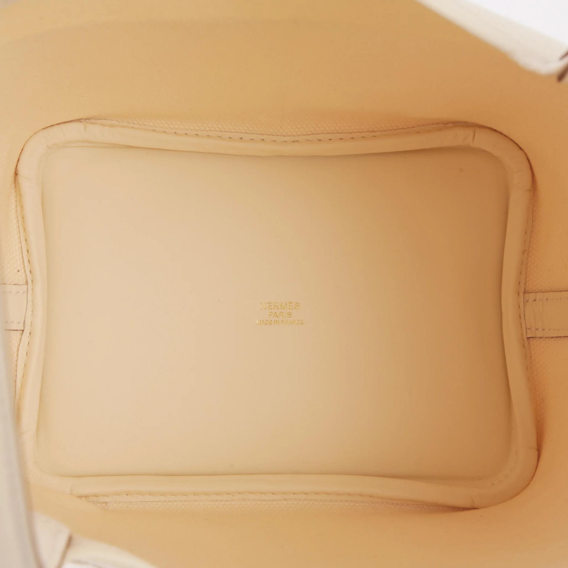Unused ( Rank NS ) HERMÈS Limited Edition Picotin Lock PM Cargo Nata (I2) Canvas Swift Gold hardware U (2022) - 8