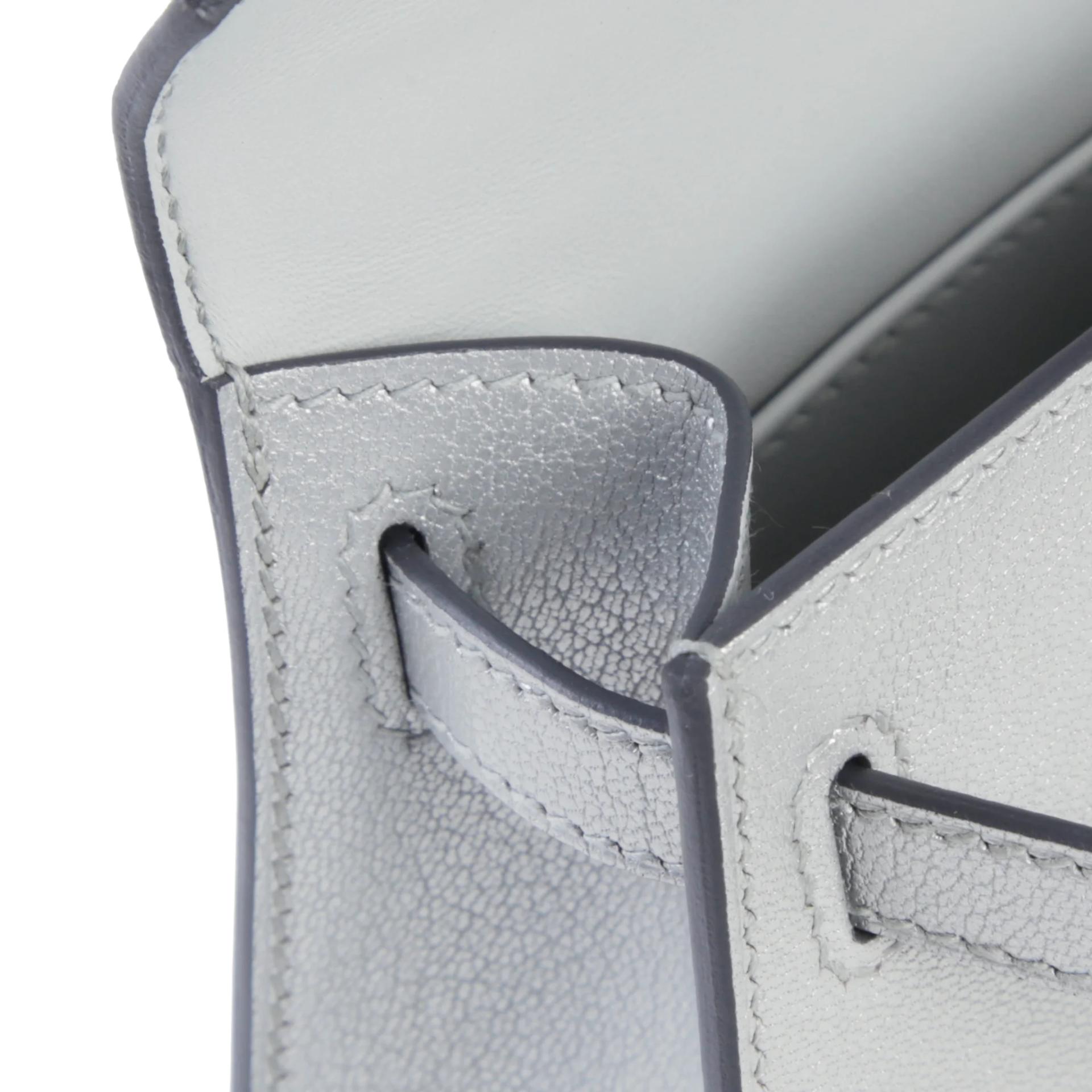 Brand New ( Rank N ) HERMÈS Mini Kelly II Argent (05) Chamkila Palladium hardware K (2025) - 12