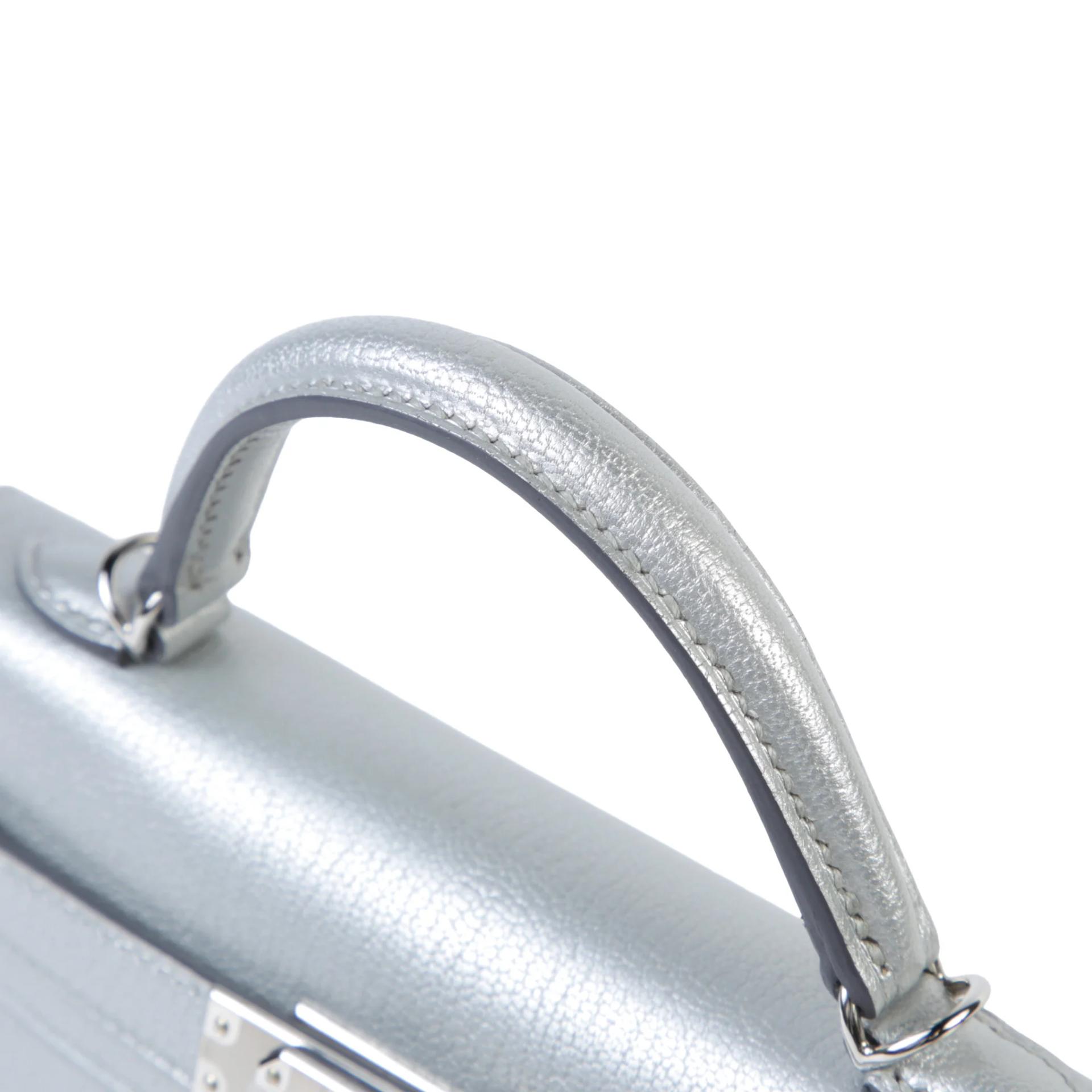 Brand New ( Rank N ) HERMÈS Mini Kelly II Argent (05) Chamkila Palladium hardware K (2025) - 3