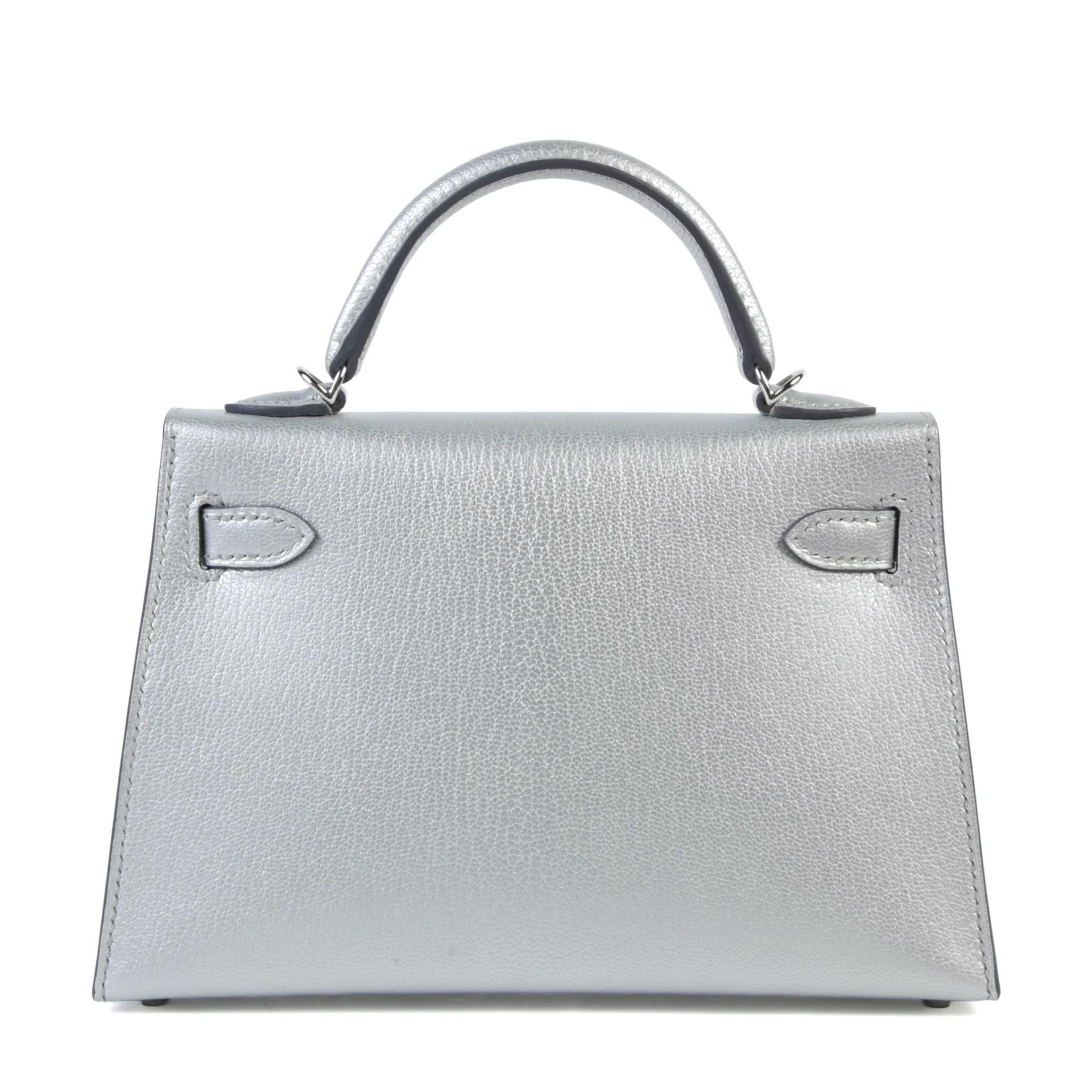Brand New ( Rank N ) HERMÈS Mini Kelly II Argent (05) Chamkila Palladium hardware K (2025) - 2