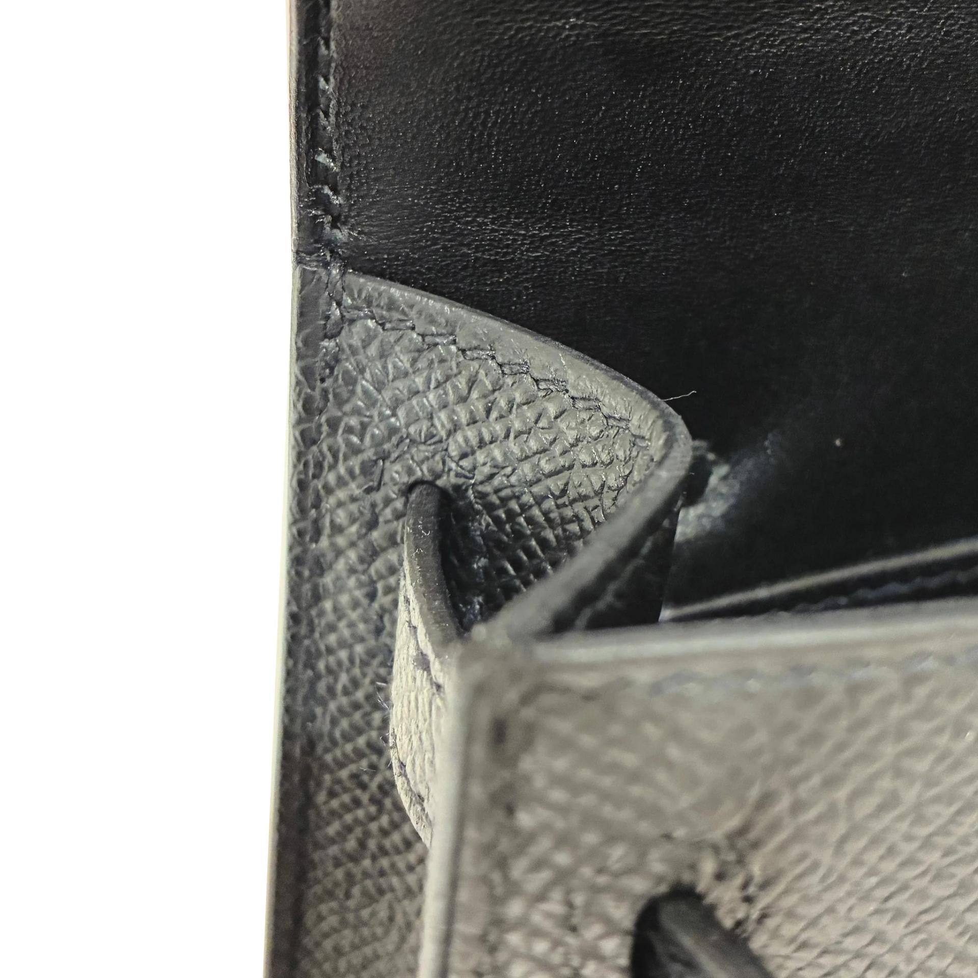 A美品 HERMÈS 愛馬仕 Mini Kelly 二代 89 黑色 Noir (Black) Epsom牛皮 銀扣 G刻 2026年 - 13
