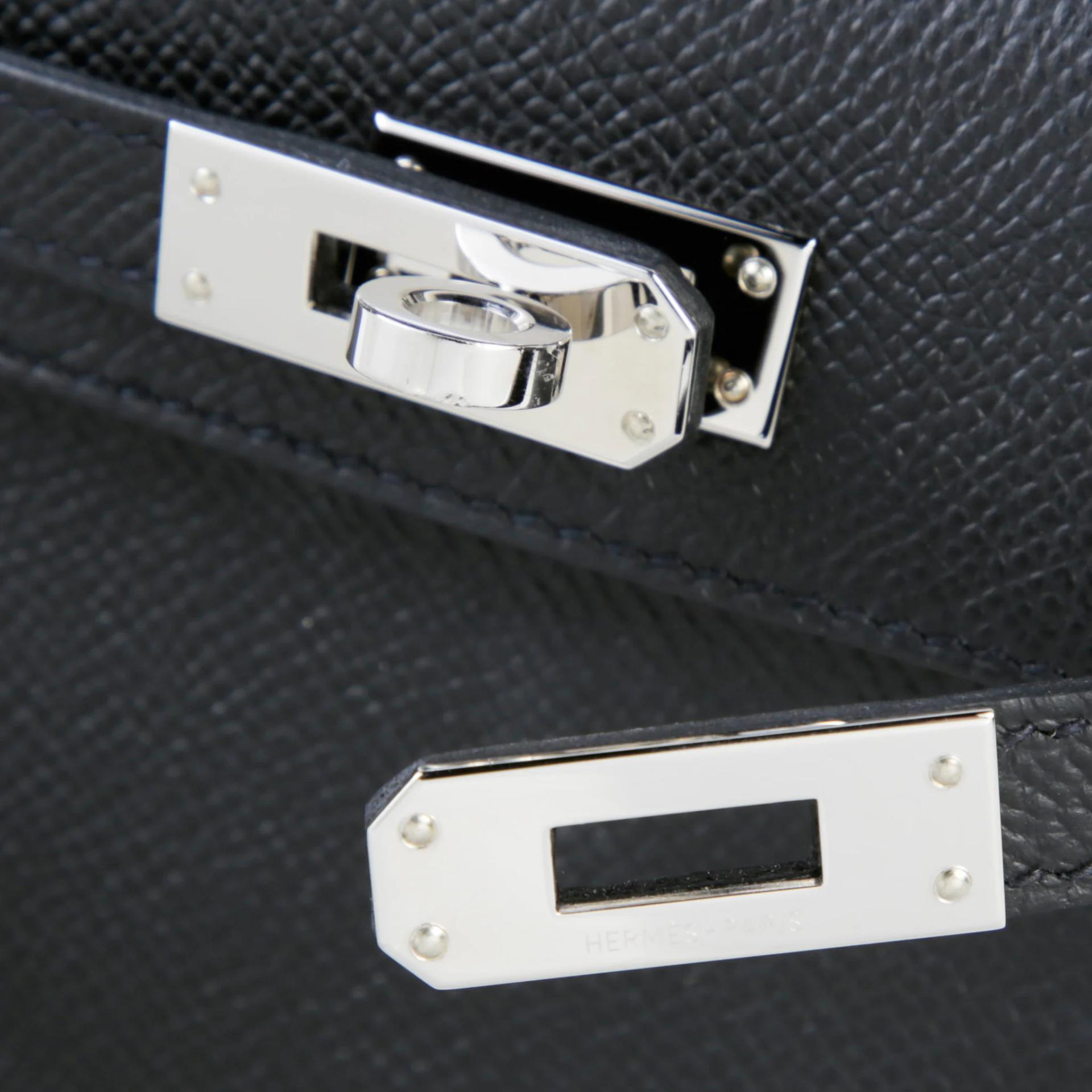 A美品 HERMÈS 愛馬仕 Mini Kelly 二代 89 黑色 Noir (Black) Epsom牛皮 銀扣 G刻 2026年 - 8