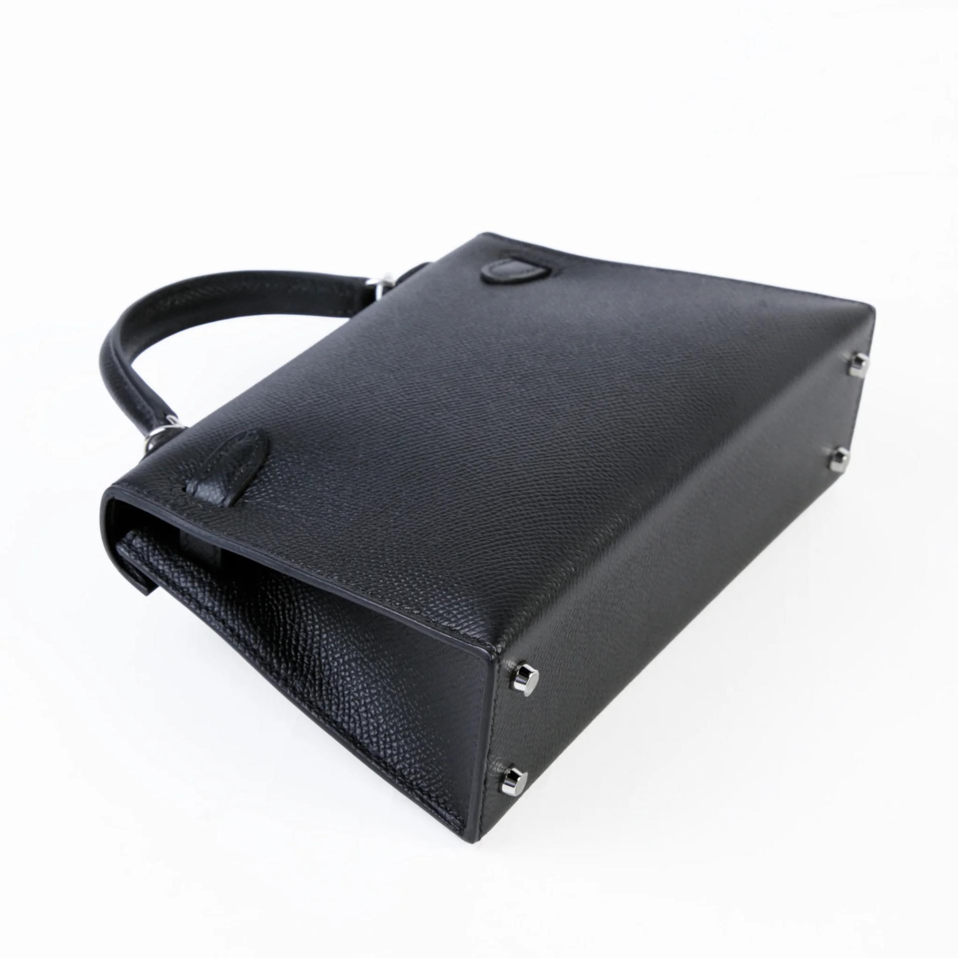 A美品 HERMÈS 愛馬仕 Mini Kelly 二代 89 黑色 Noir (Black) Epsom牛皮 銀扣 G刻 2026年 - 6