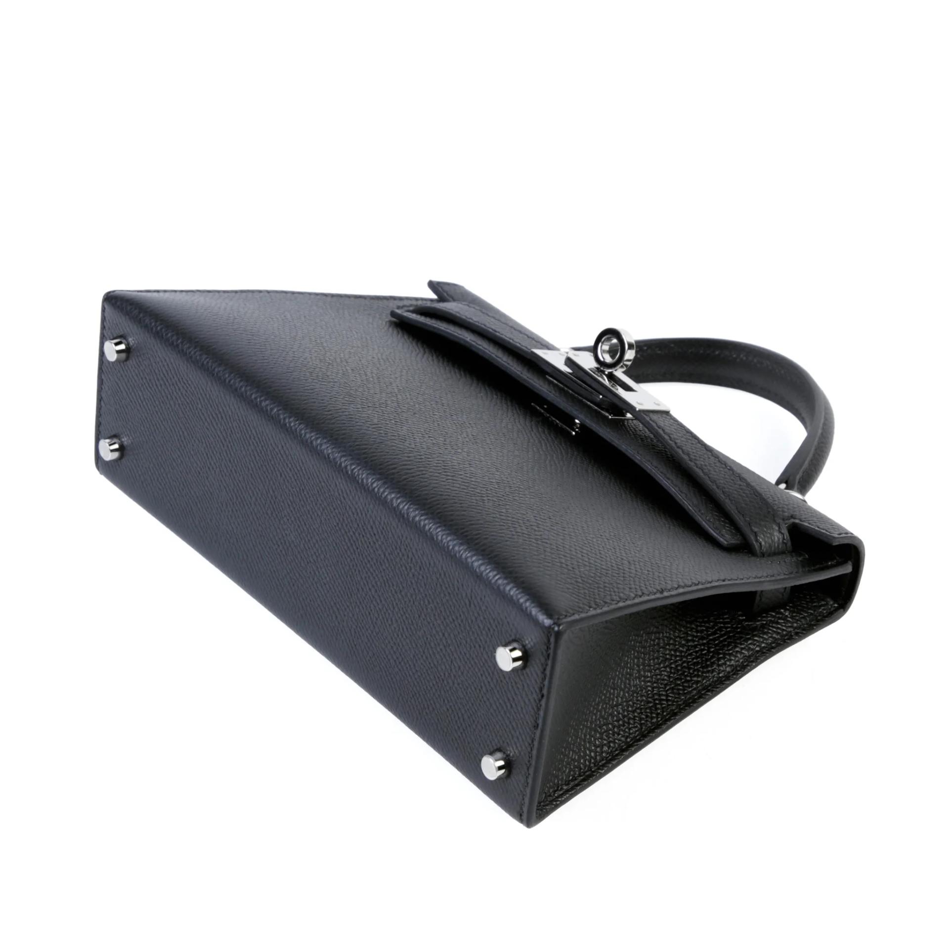 A美品 HERMÈS 愛馬仕 Mini Kelly 二代 89 黑色 Noir (Black) Epsom牛皮 銀扣 G刻 2026年 - 5