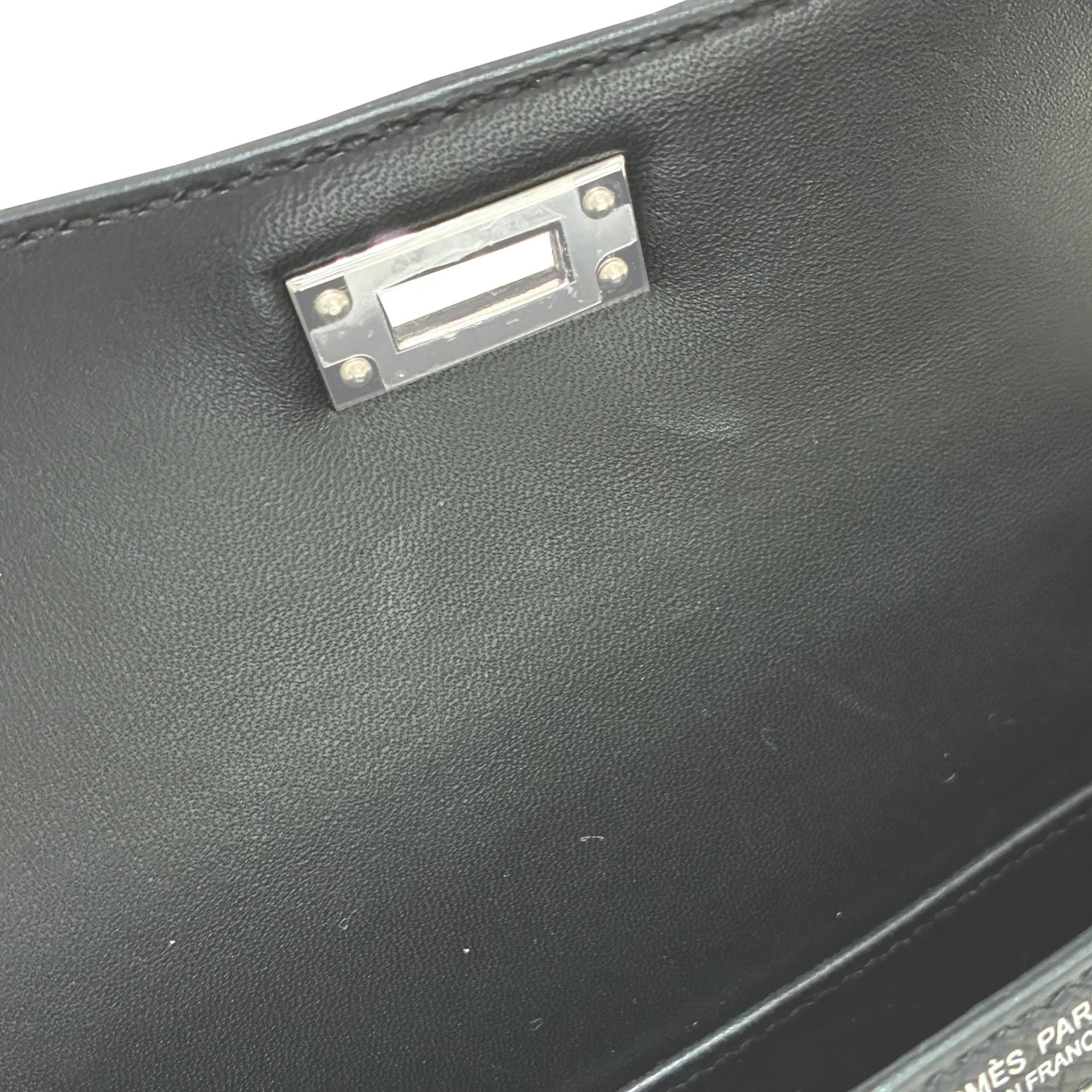 A美品 HERMÈS 愛馬仕 Mini Kelly 二代 89 黑色 Noir (Black) Epsom牛皮 銀扣 G刻 2026年 - 10