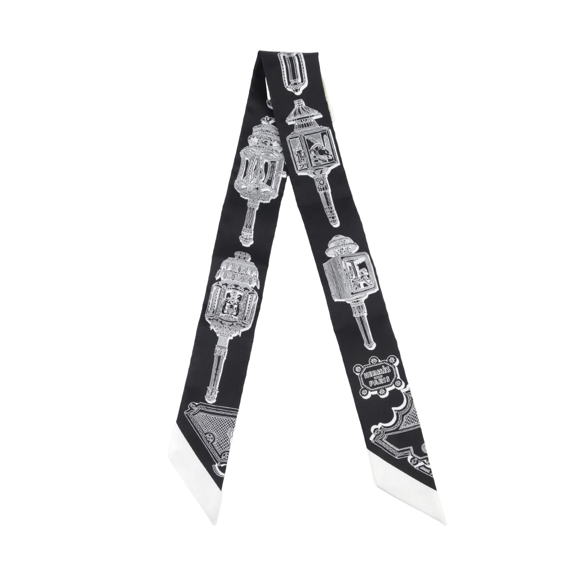 Twilly 絲帶 Merveilleuses Lanternes 黑色 白色