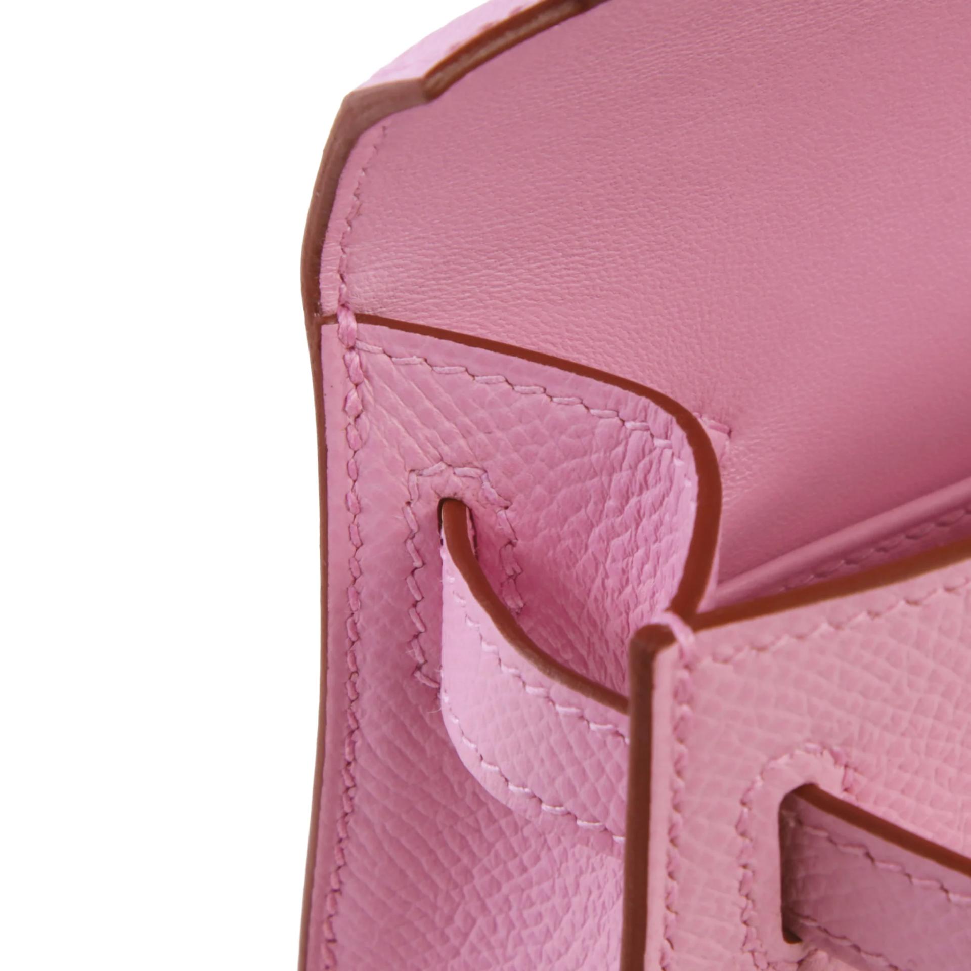 全新 HERMÈS 愛馬仕 Mini Kelly 二代 X9 錦葵紫 Mauve Sylvestre Epsom牛皮 銀扣 G刻 2026年 - 12