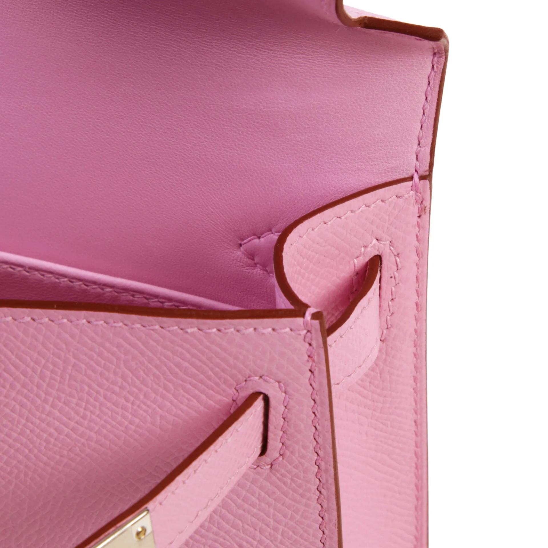 全新 HERMÈS 愛馬仕 Mini Kelly 二代 X9 錦葵紫 Mauve Sylvestre Epsom牛皮 銀扣 G刻 2026年 - 11