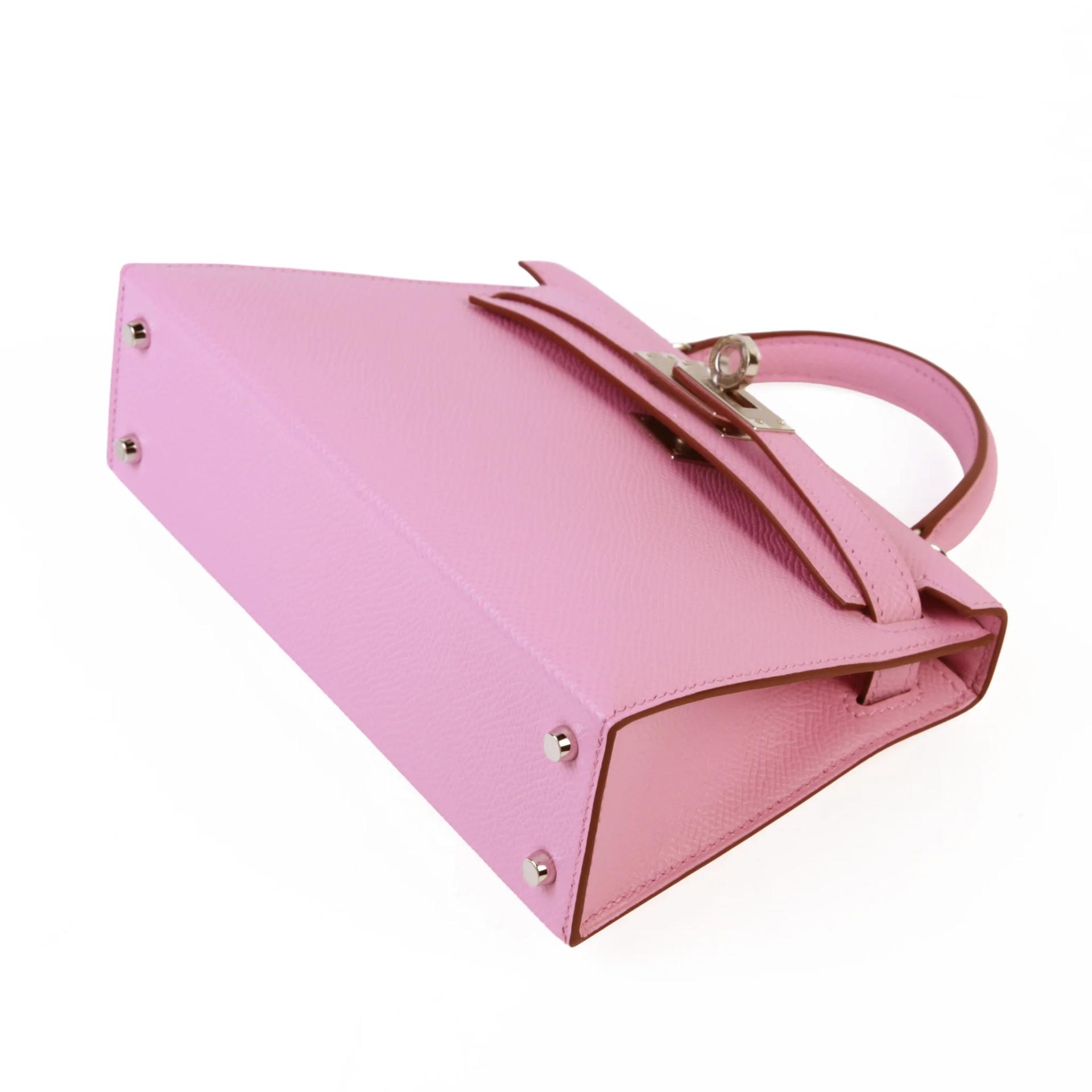 全新 HERMÈS 愛馬仕 Mini Kelly 二代 X9 錦葵紫 Mauve Sylvestre Epsom牛皮 銀扣 G刻 2026年 - 5