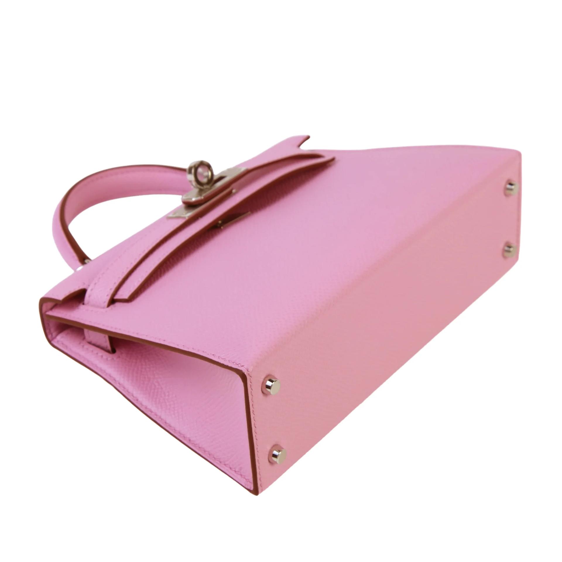 全新 HERMÈS 愛馬仕 Mini Kelly 二代 X9 錦葵紫 Mauve Sylvestre Epsom牛皮 銀扣 G刻 2026年 - 4