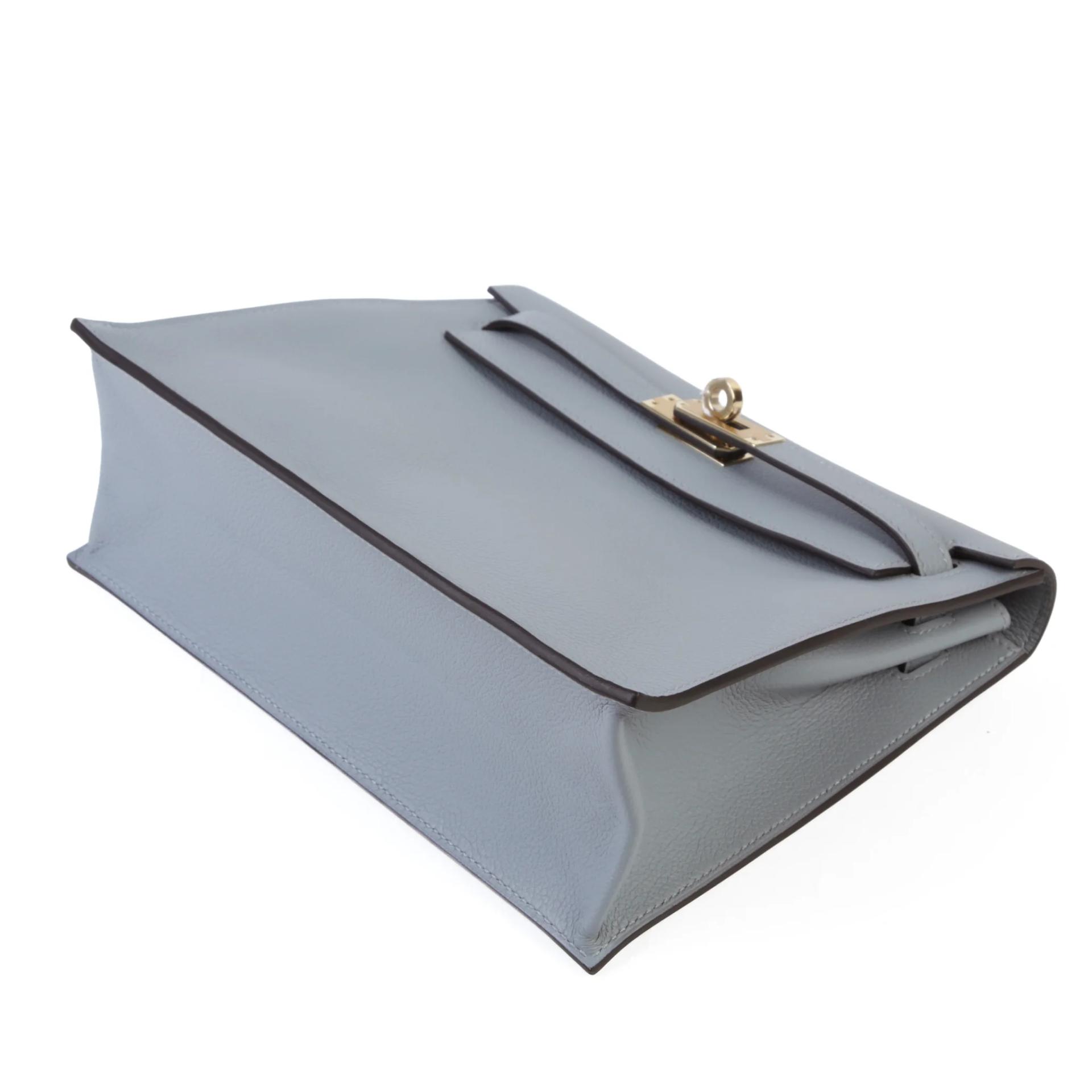 全新 HERMÈS 愛馬仕 Kelly Danse P0 木偶灰 Gris Pantin Evercolor皮 香檳金扣 G刻 2026年 - 4