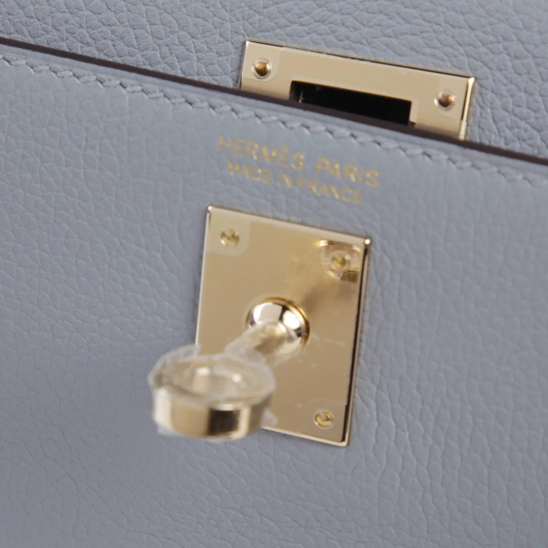 全新 HERMÈS 愛馬仕 Kelly Danse P0 木偶灰 Gris Pantin Evercolor皮 香檳金扣 G刻 2026年 - 8