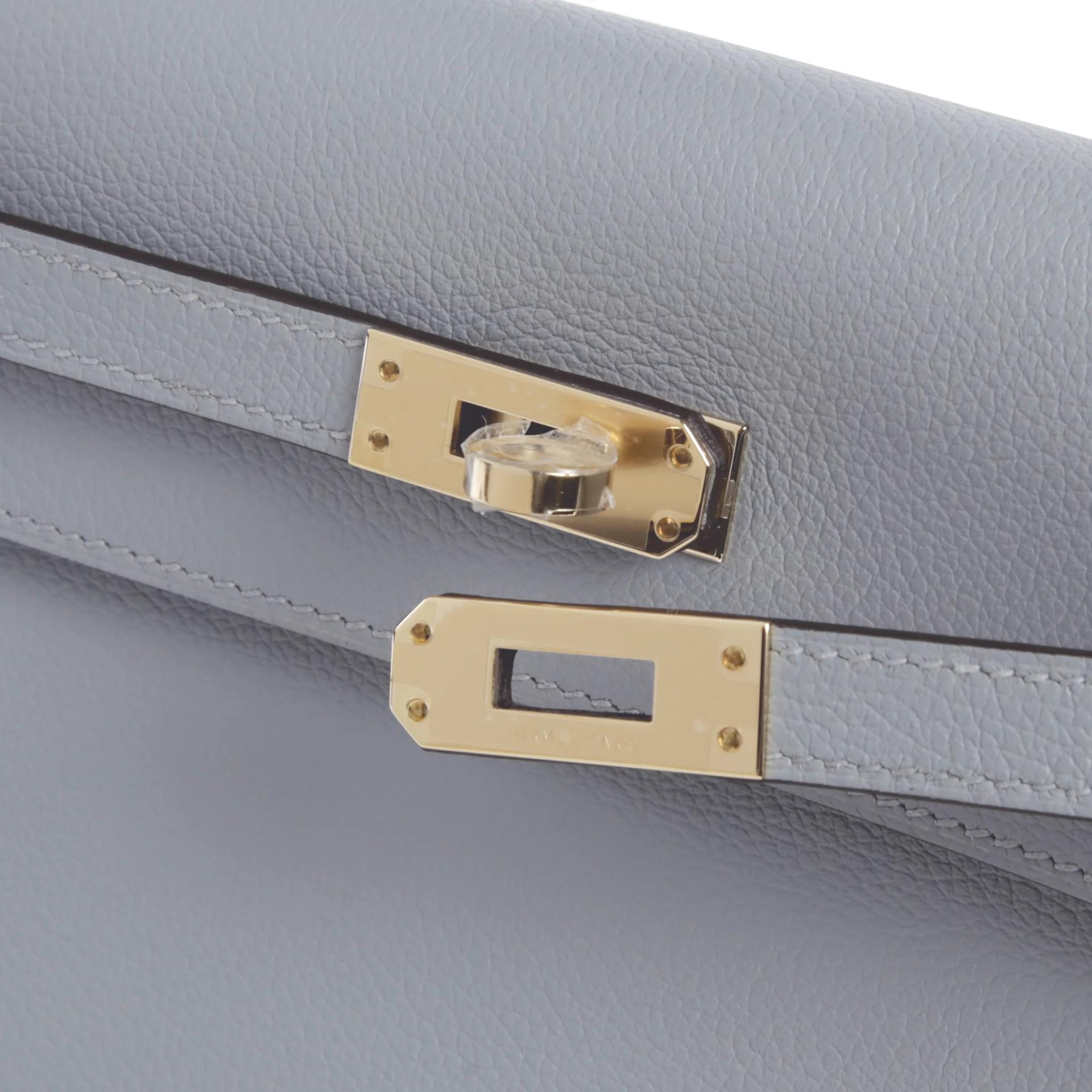 全新 HERMÈS 愛馬仕 Kelly Danse P0 木偶灰 Gris Pantin Evercolor皮 香檳金扣 G刻 2026年 - 7