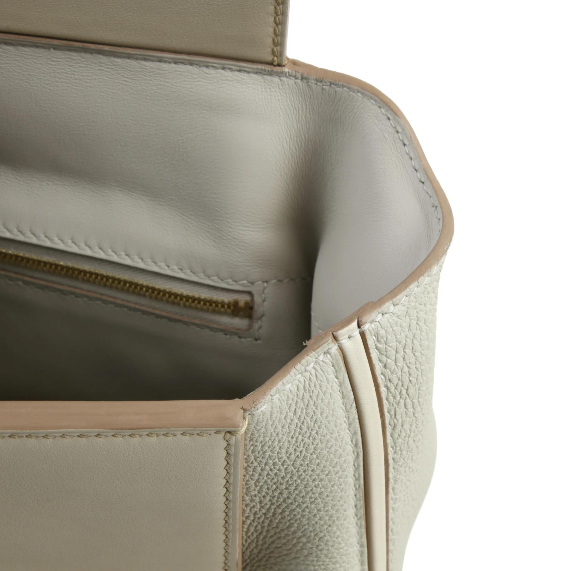 Excellent ( Rank SA ) HERMÈS 24/24 - 29 Verso Gris Perle (80) Nata (I2) Togo Swift Gold hardware Y (2020) - 12