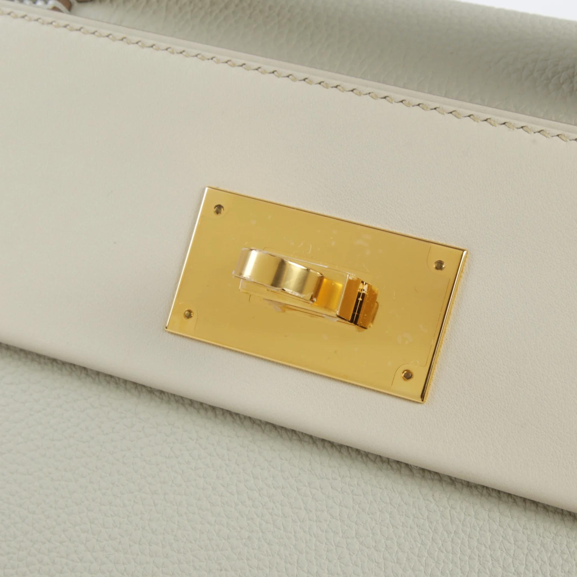 Excellent ( Rank SA ) HERMÈS 24/24 - 29 Verso Gris Perle (80) Nata (I2) Togo Swift Gold hardware Y (2020) - 9